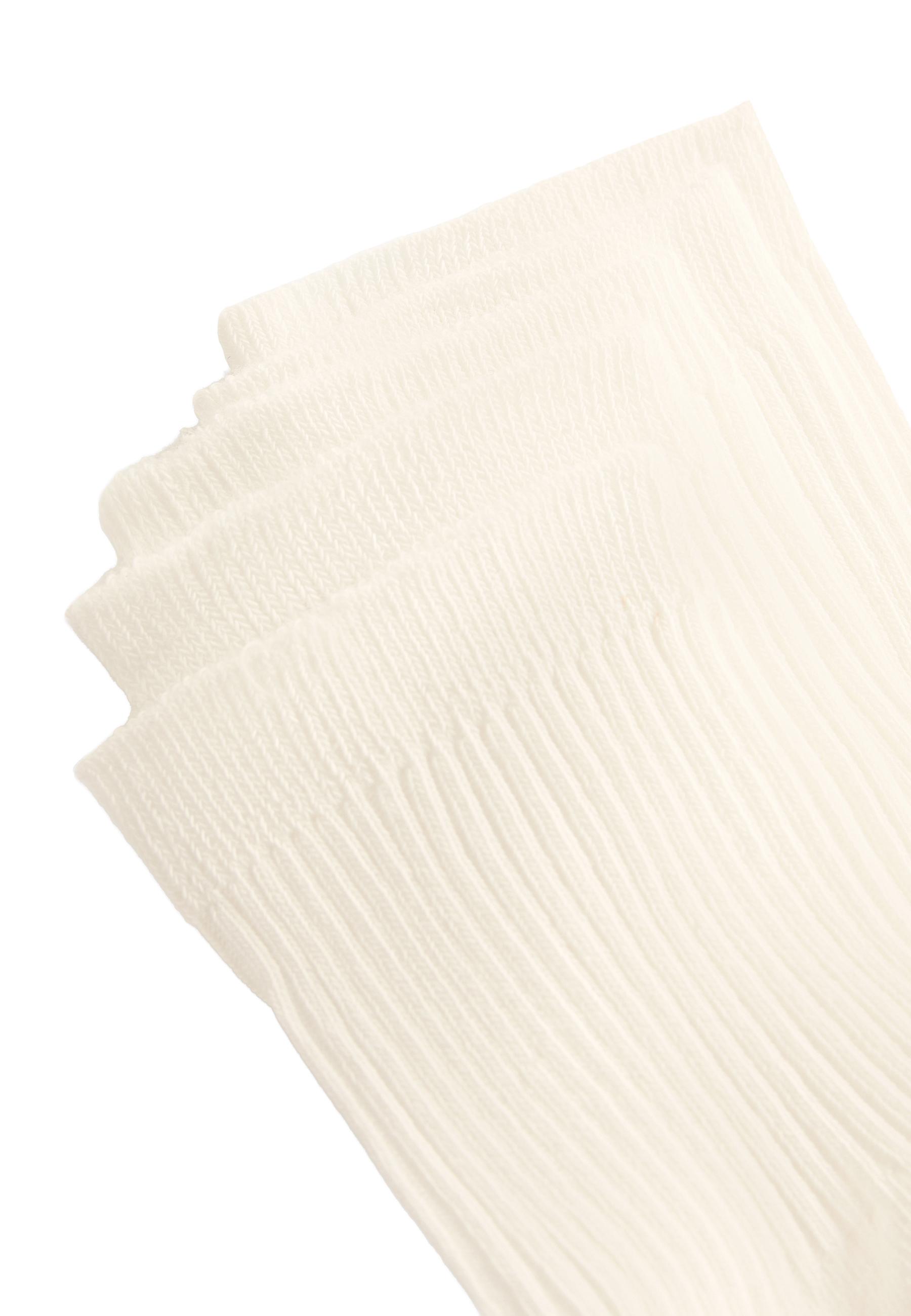 5 pairs of cotton blend sneaker socks — PALE ECRU