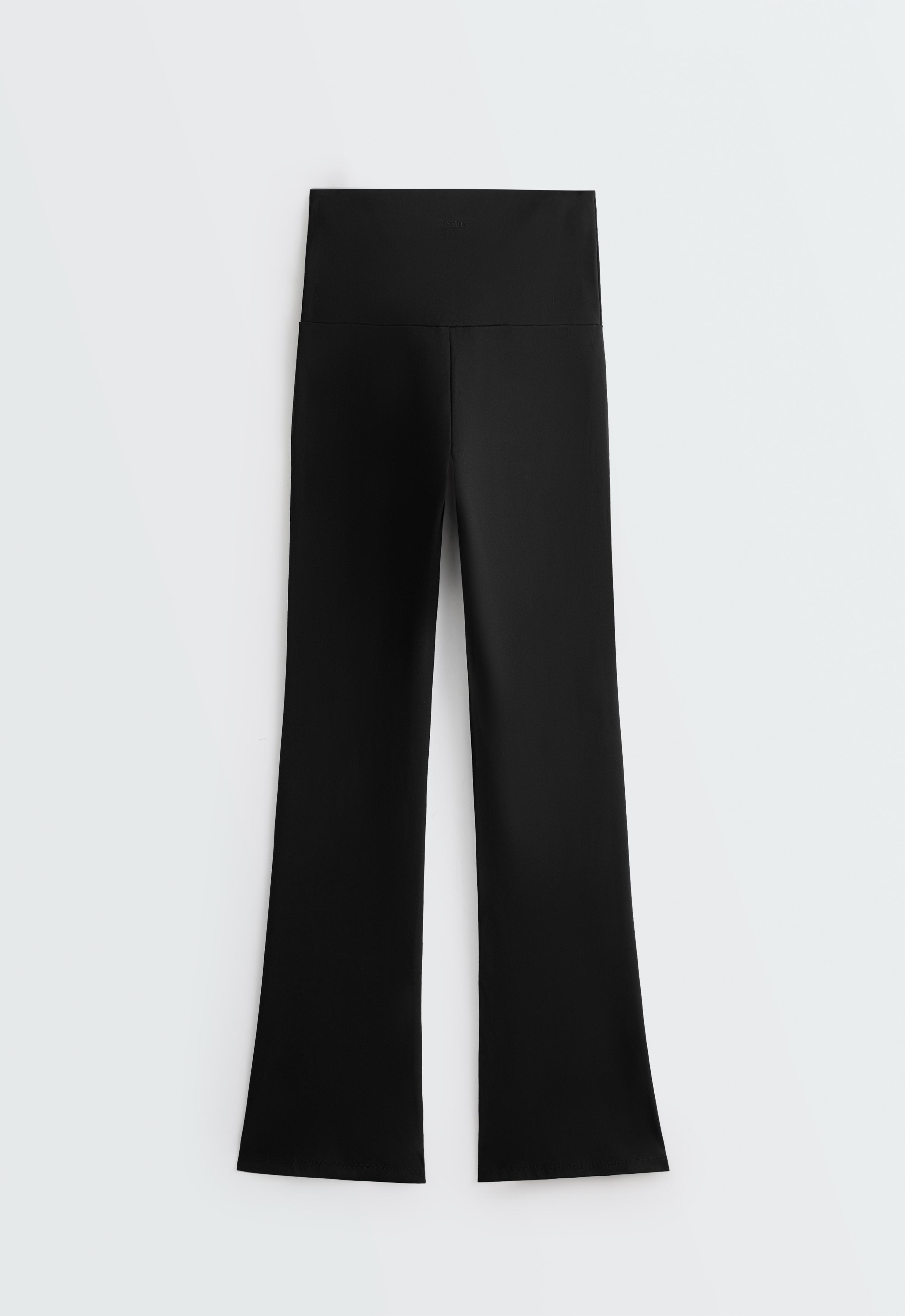High-rise Comfortlux flare trousers — BLACK