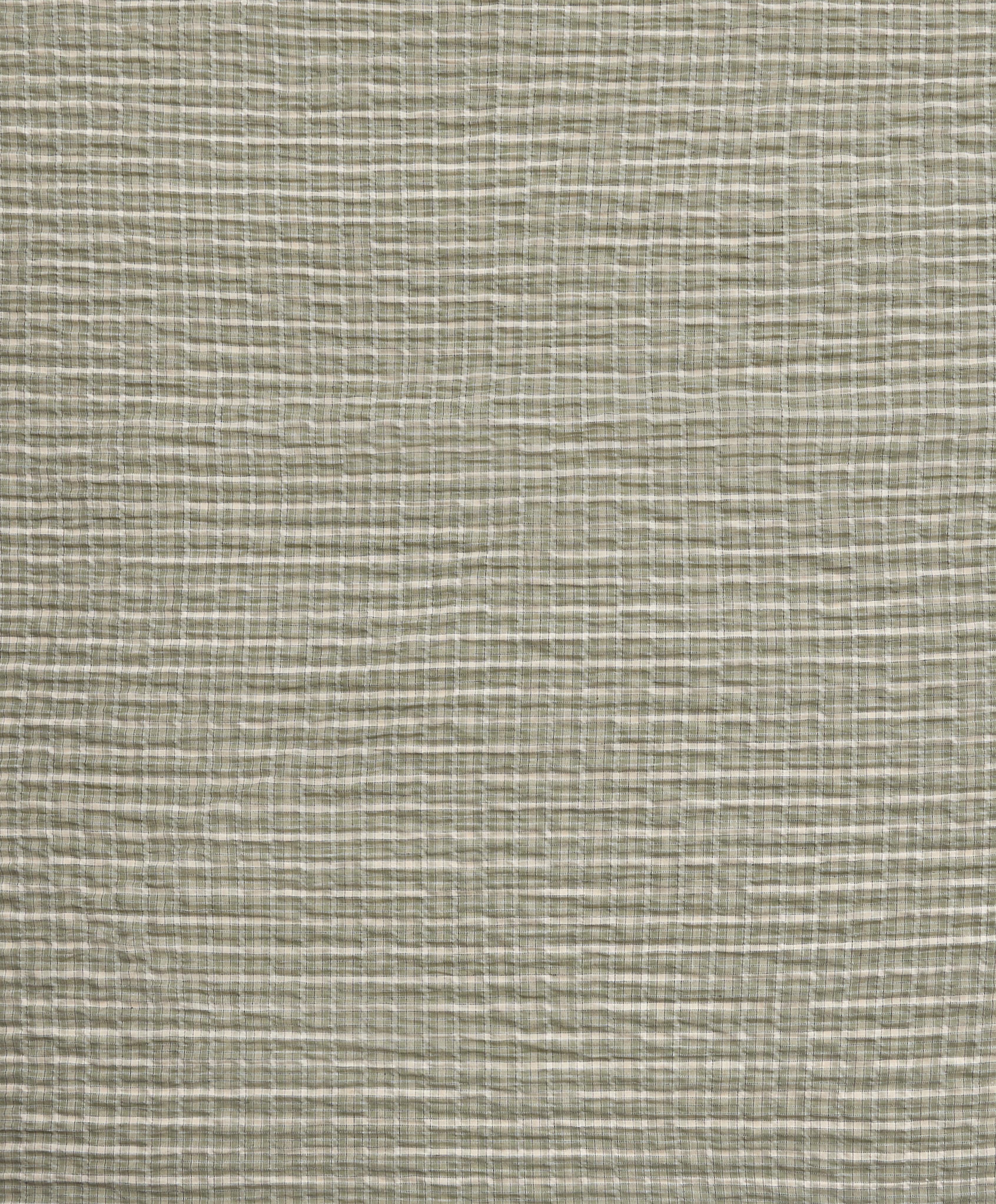 96% cotton check scarf — GREEN