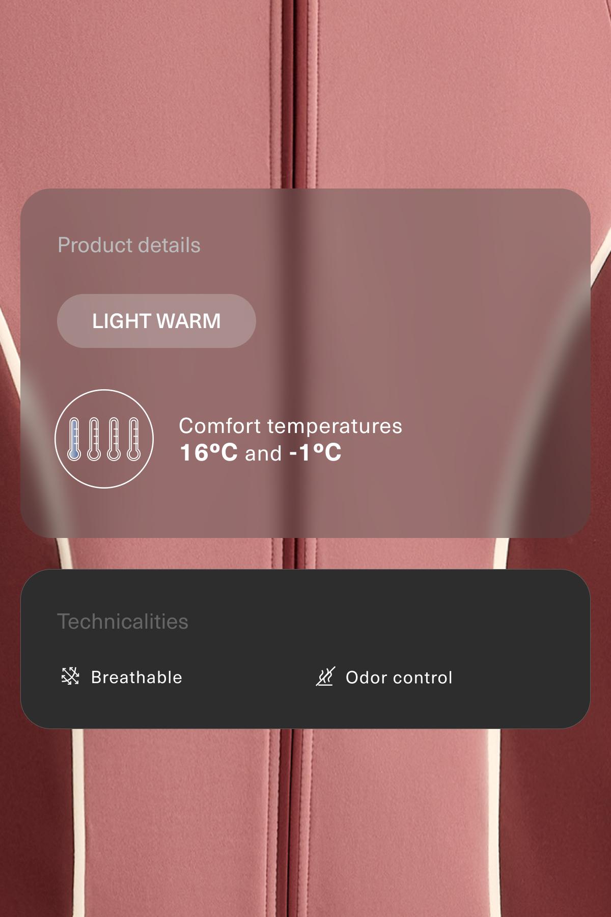 Light warm technical jacket — PALE PINK