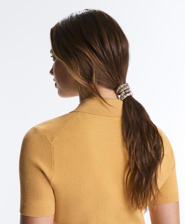 4 braided scrunchies — ECRU 2