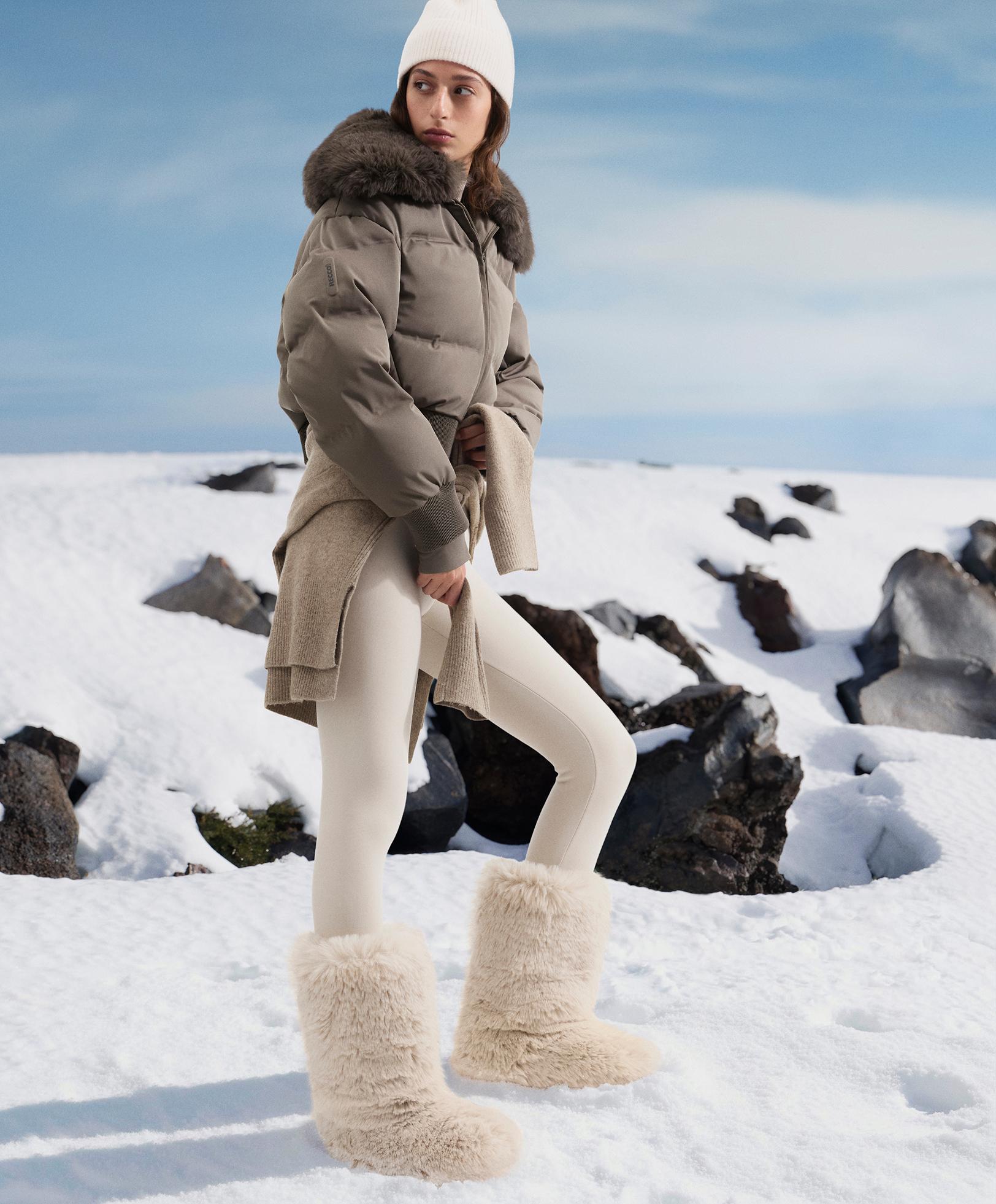 Super-extra-warm seamless 70cm high-rise ankle-length leggings