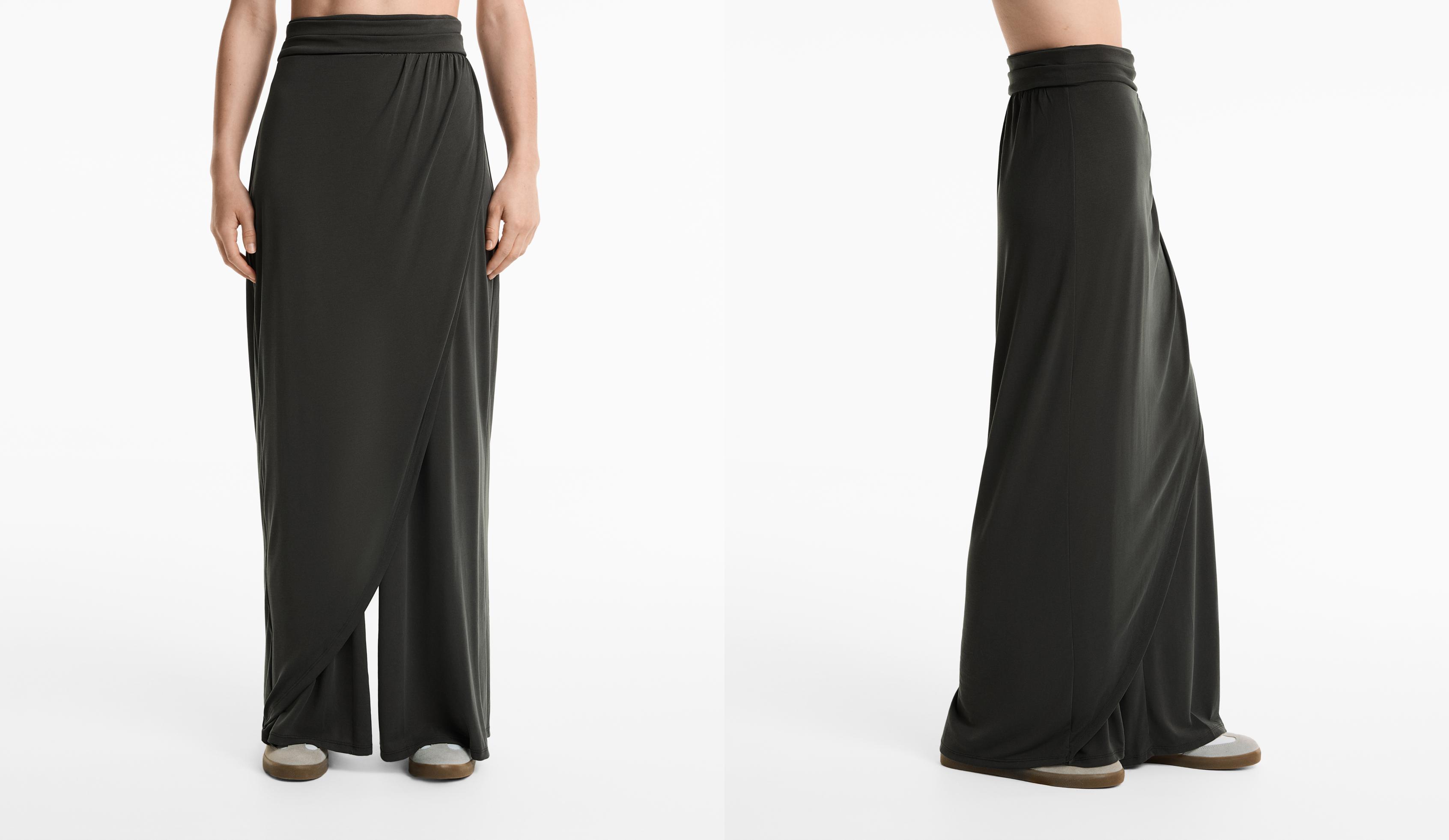 Fließende Wickelhose mit Modal