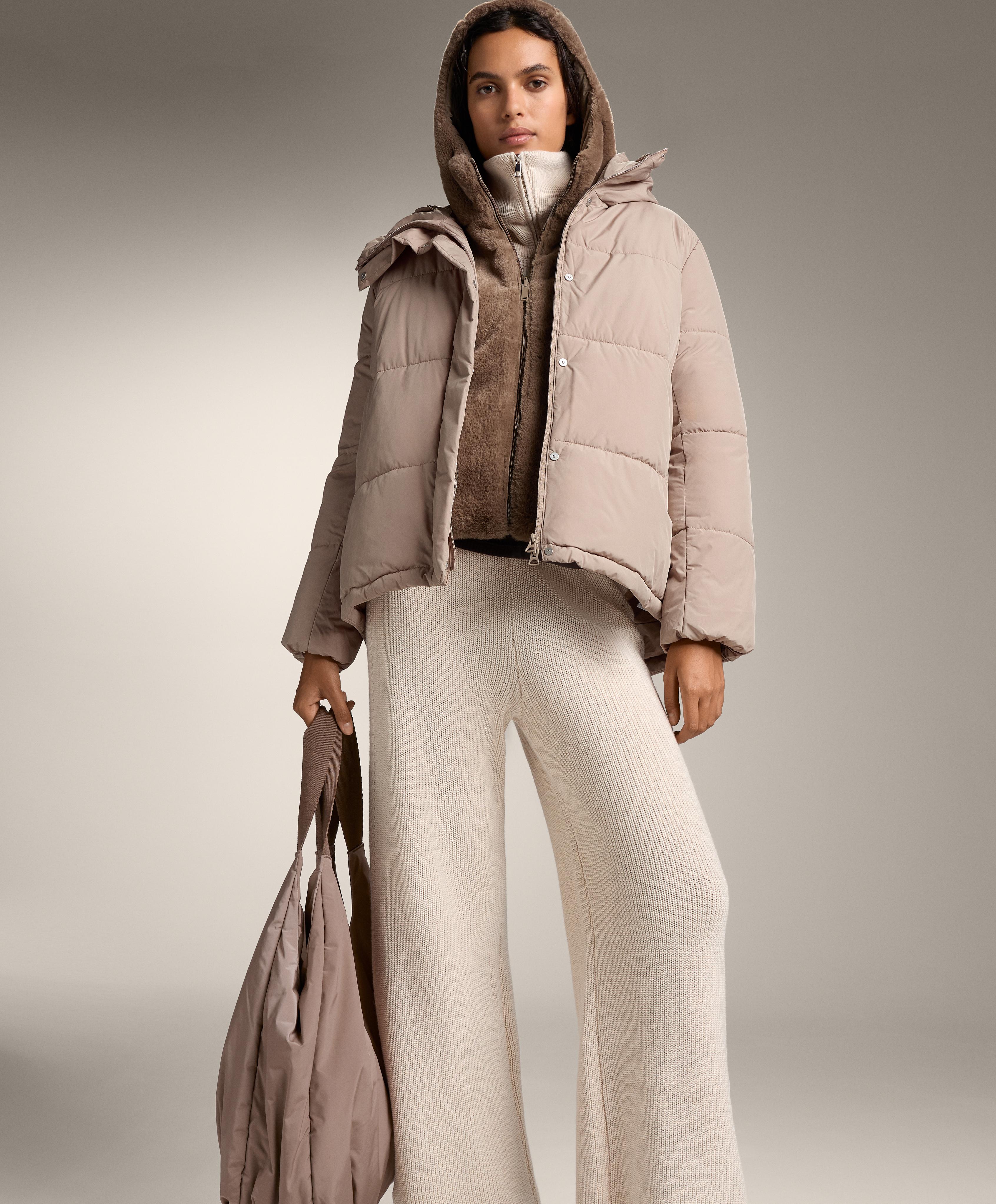 Knit straight-leg trousers