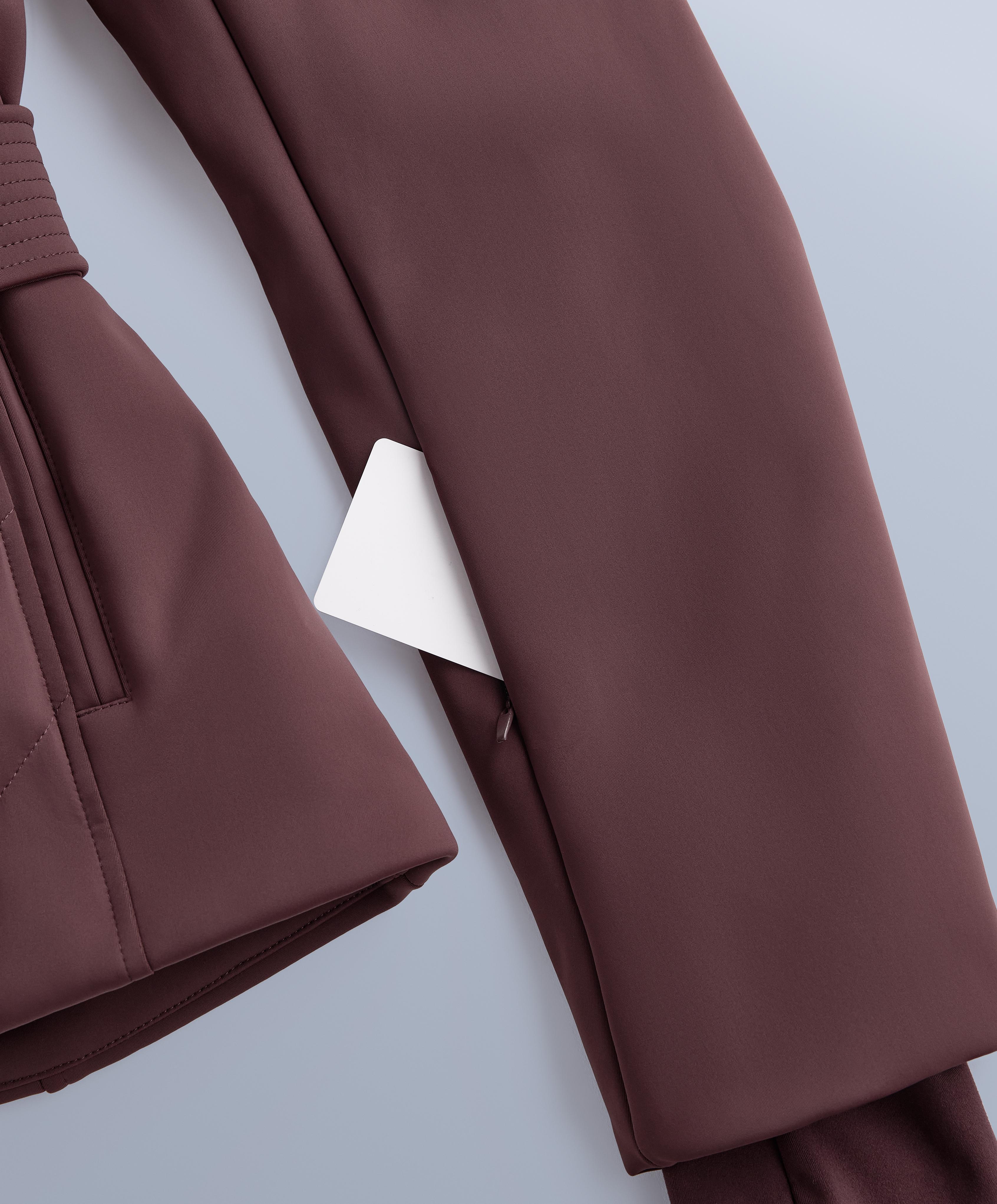 Primaloft® SKI water-resistant super-fitted jacket — DARK WINE RED