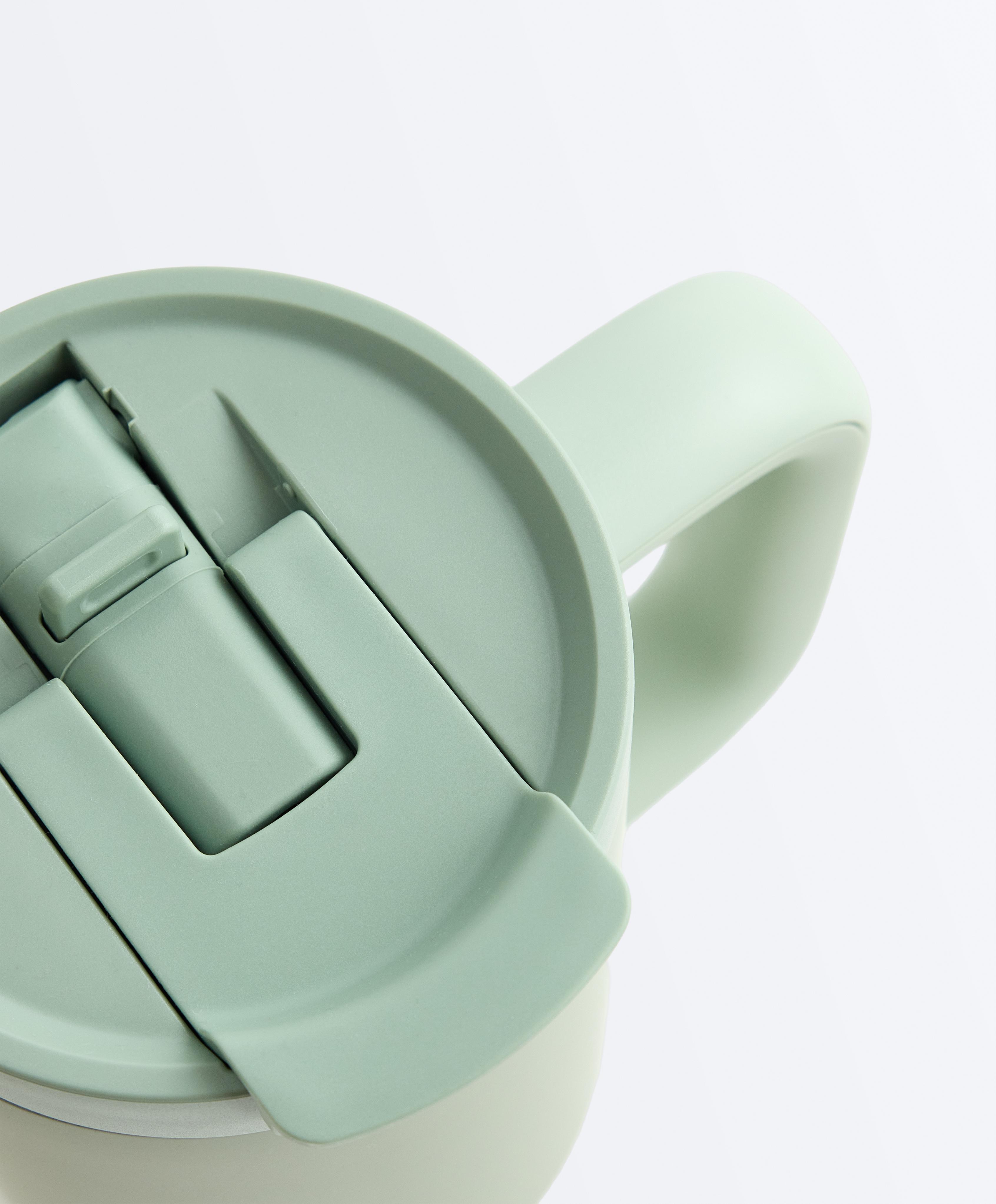Mini tumbler bottle with handle — WASHED APPLE GREEN