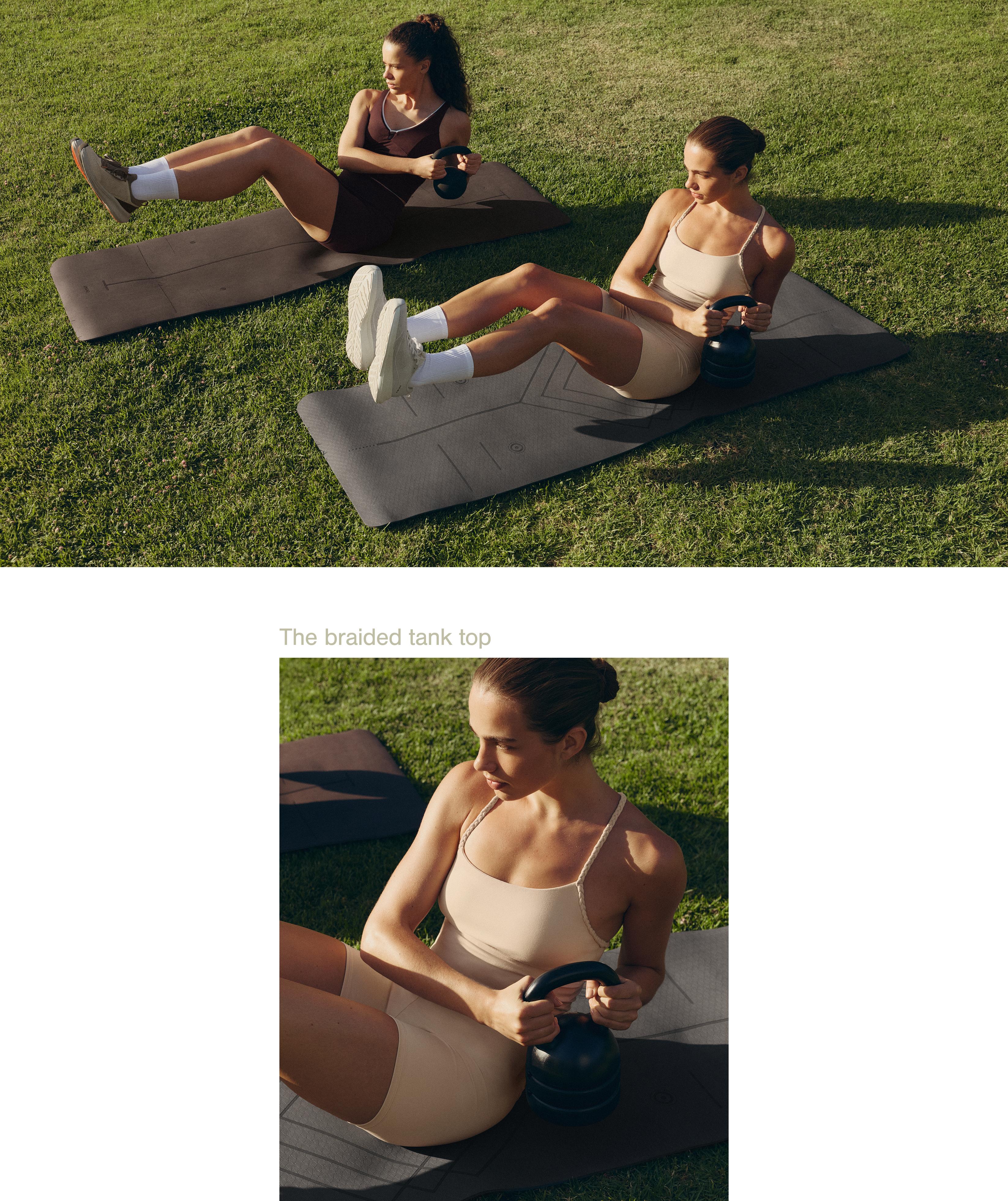 Comfortlux braided tank top — SAND