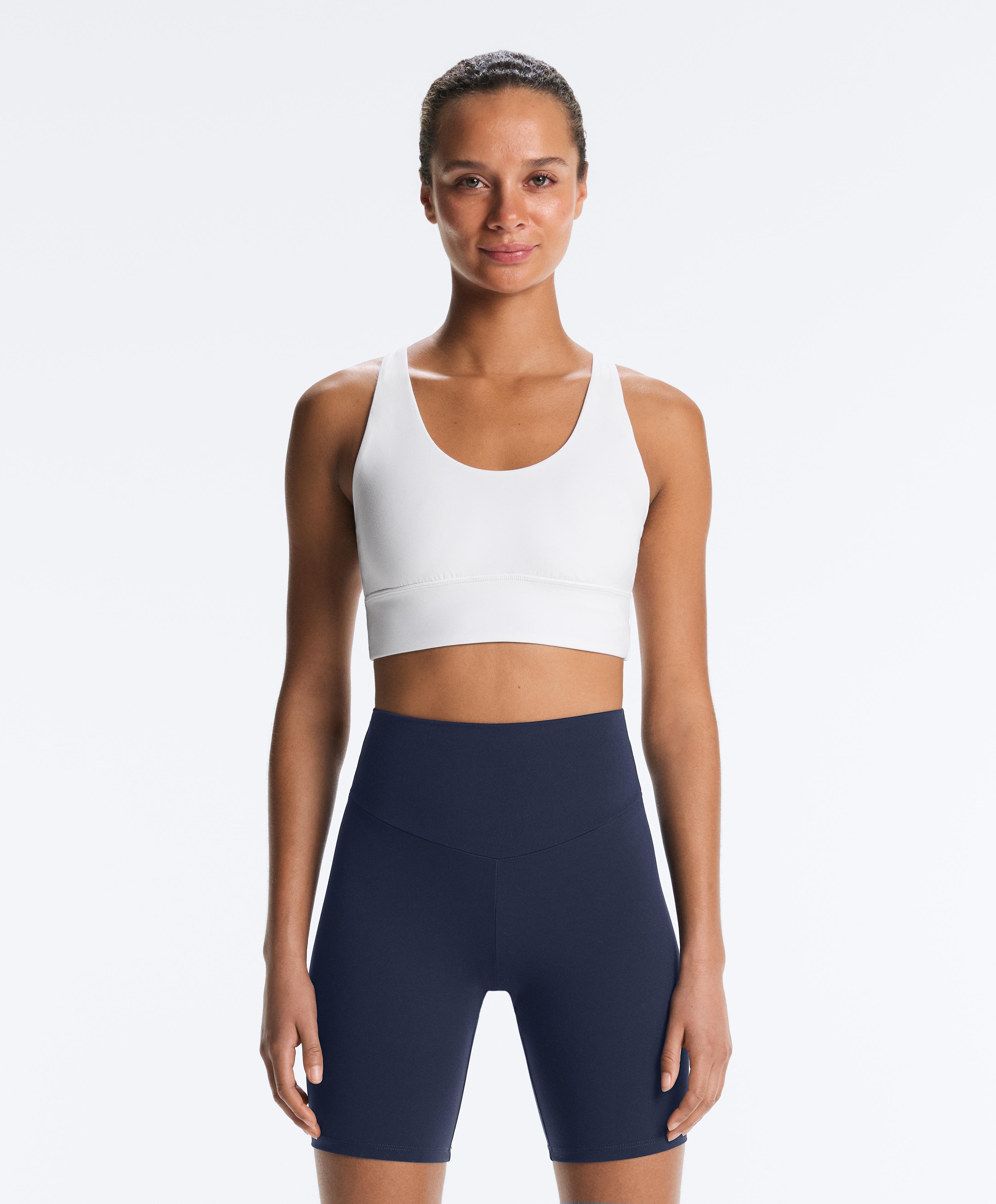 Medium-support Comfortlux sports bra with cups — WHITE 