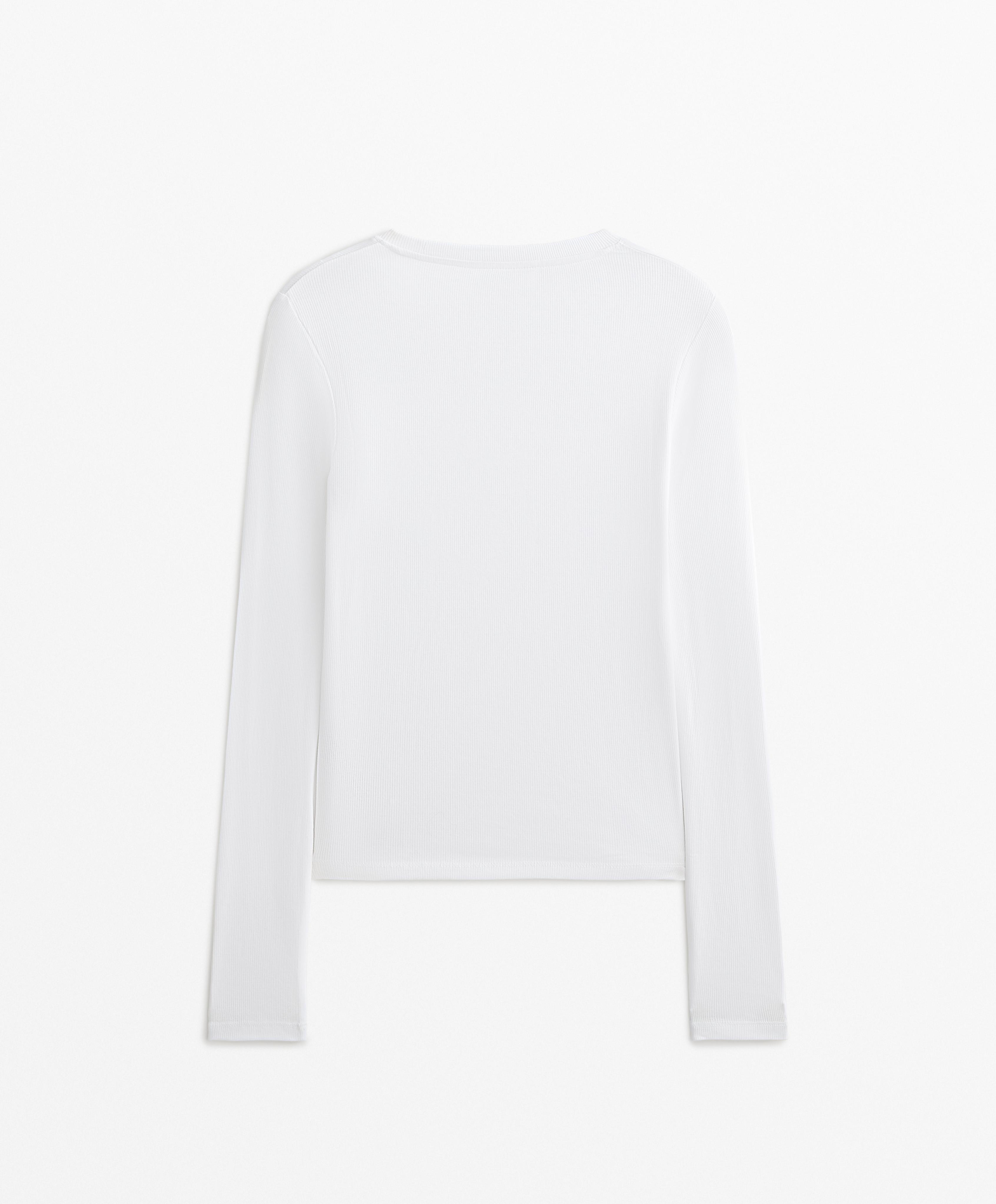 Ribbed long sleeve T-shirt - Sale