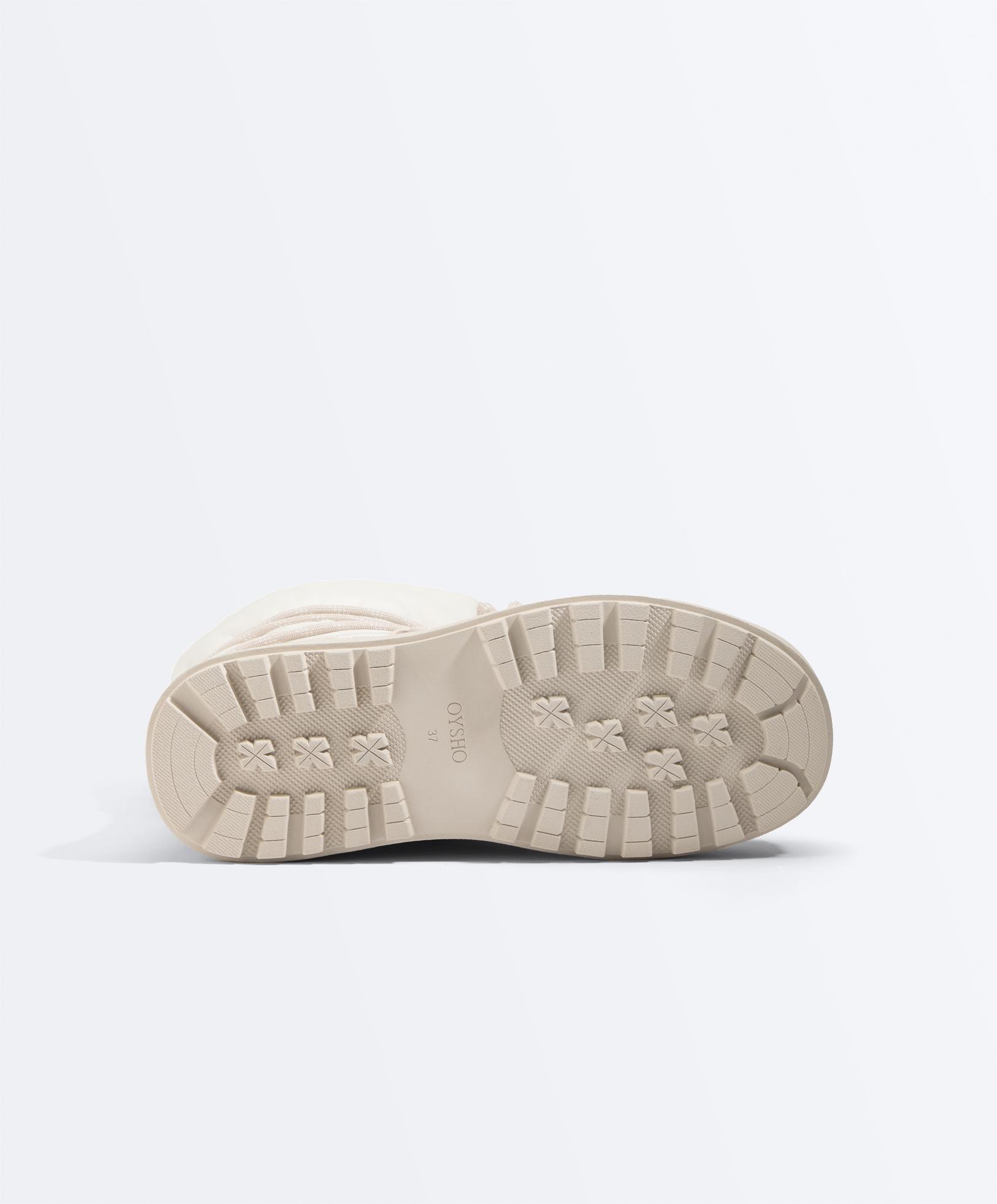 Combined lace-up boot — MINK