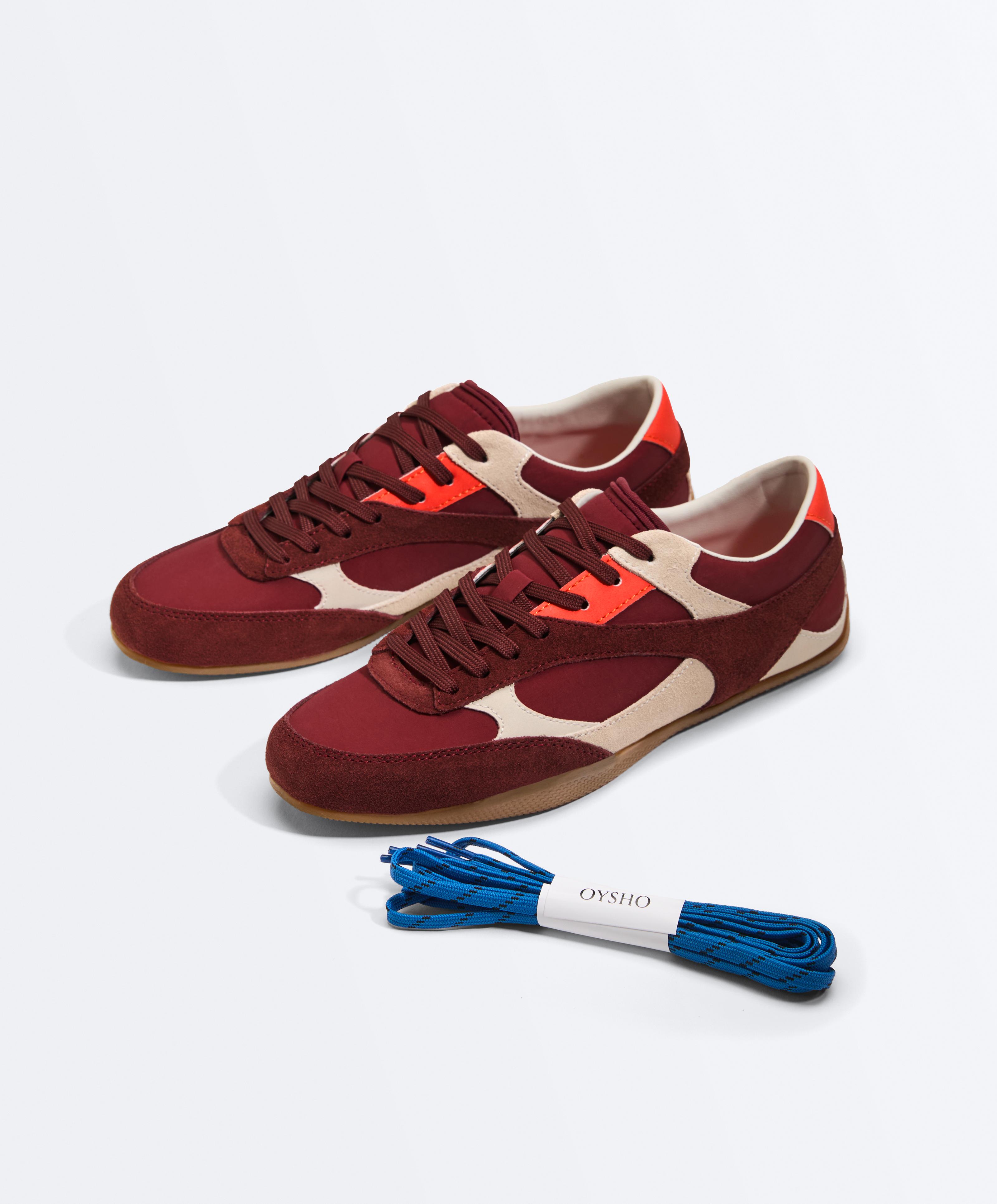 Retro-style trainers — BURGUNDY