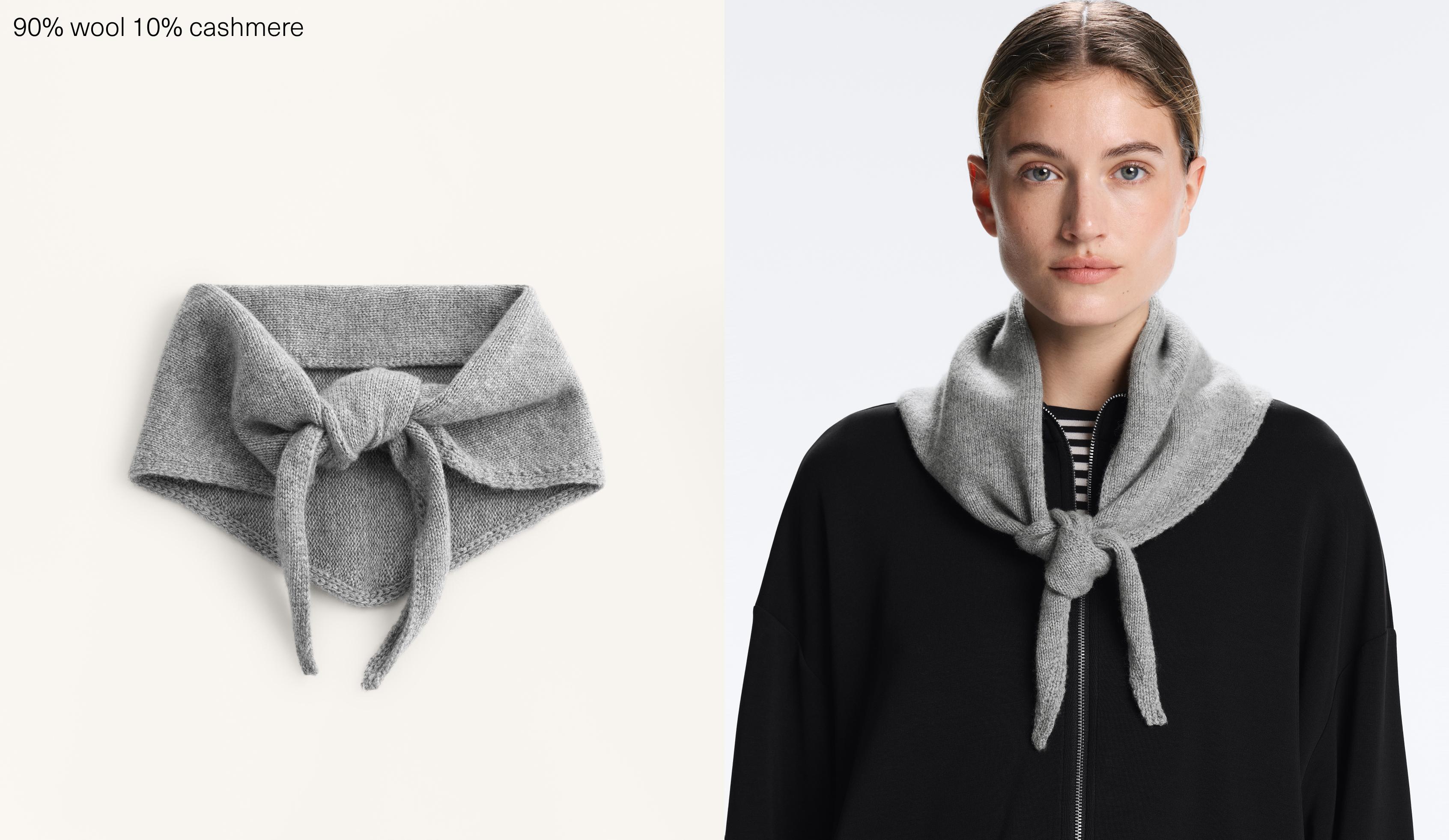 Bandana in maglia 90% lana 10% cashmere Bandana in maglia 90% lana 10% cashmere