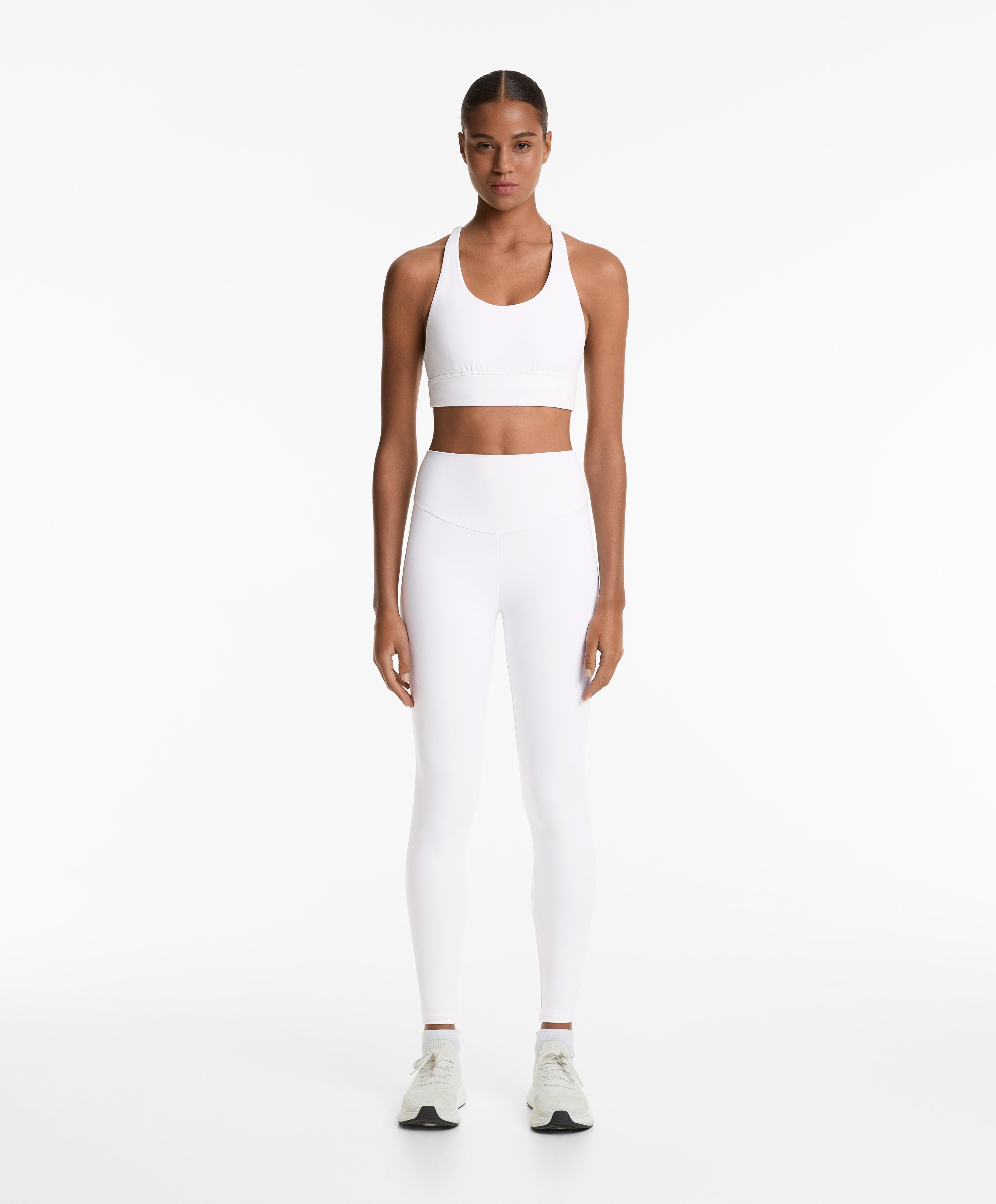 Medium-support Comfortlux sports bra with cups — WHITE 