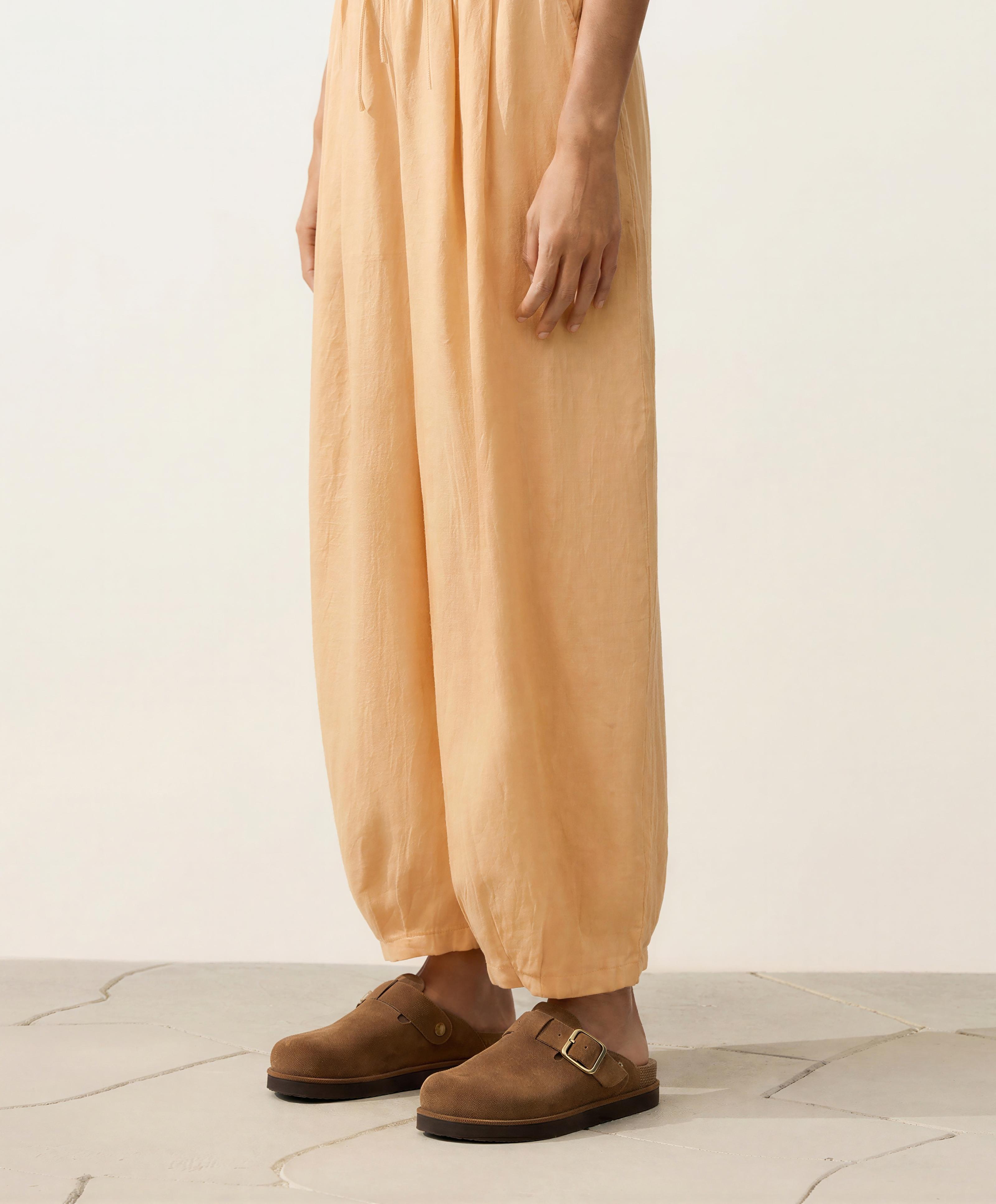 Split-leather buckled mules — LEATHER