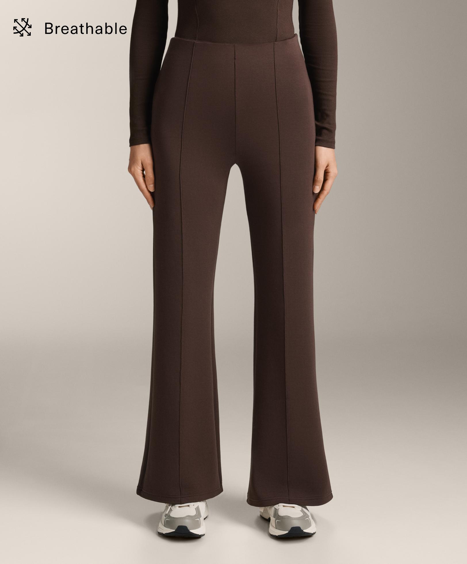 Flare trousers with cotton