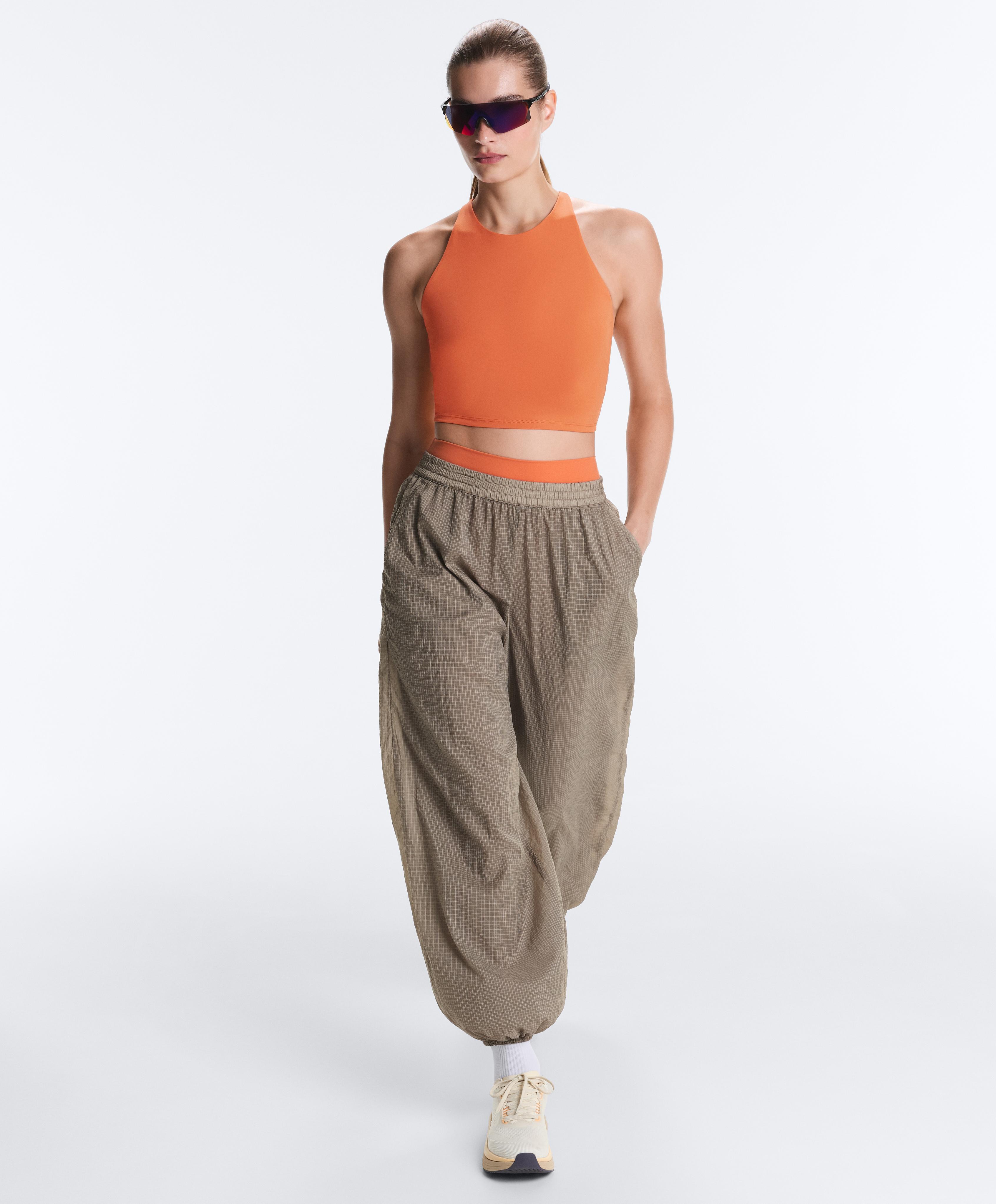 Comfortlux strappy tank top with cups — WASHED ORANGE