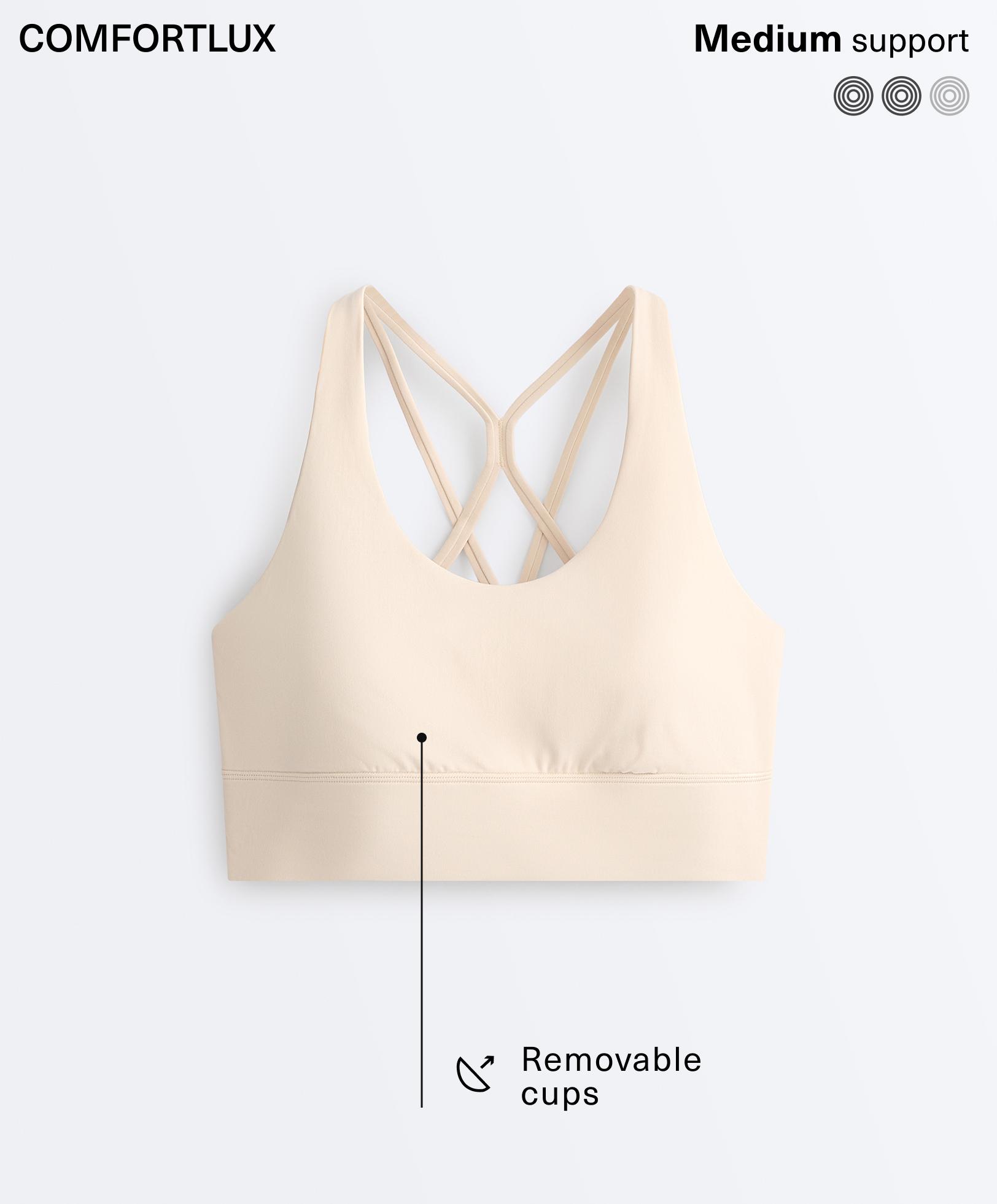 Medium-support Comfortlux sports bra with cups