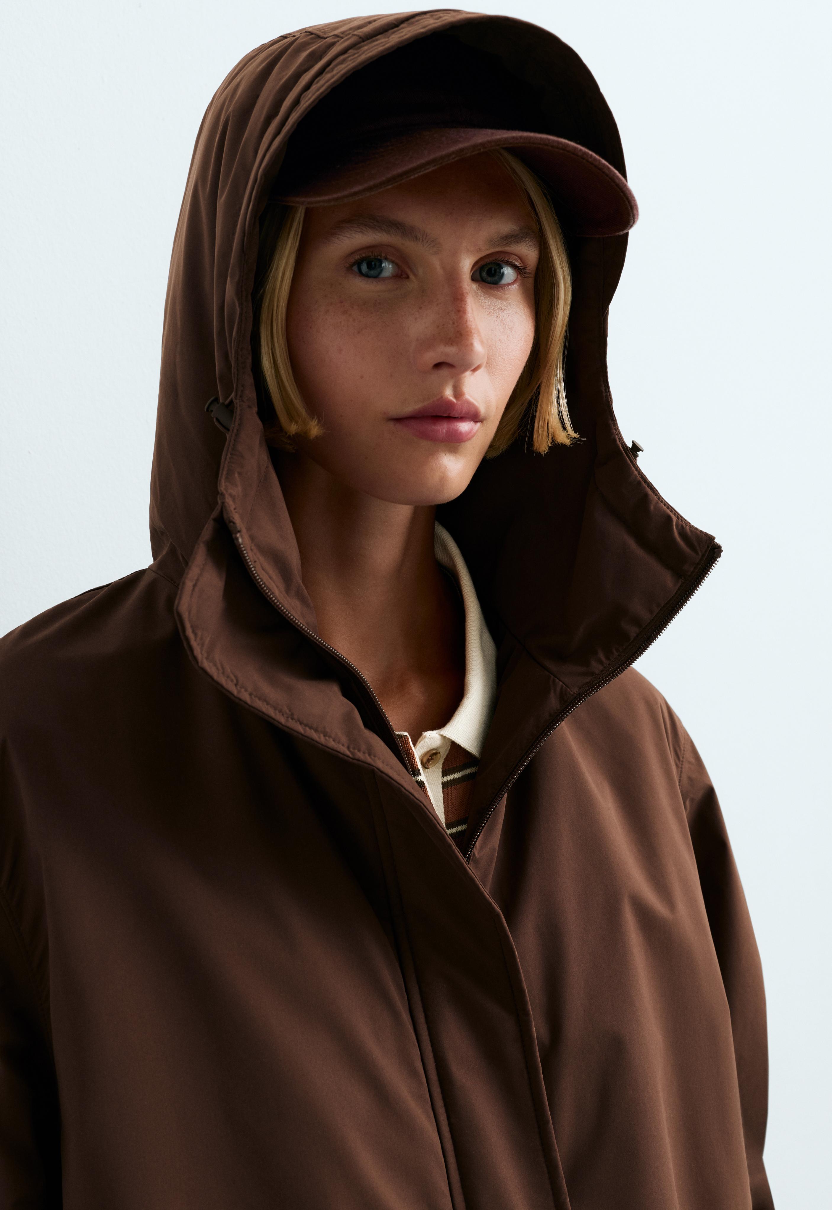 FELLEX® AEROGEL 10K waterproof long padded jacket — BROWN