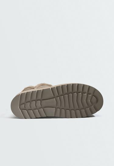 Leather platform boots — MINK 4