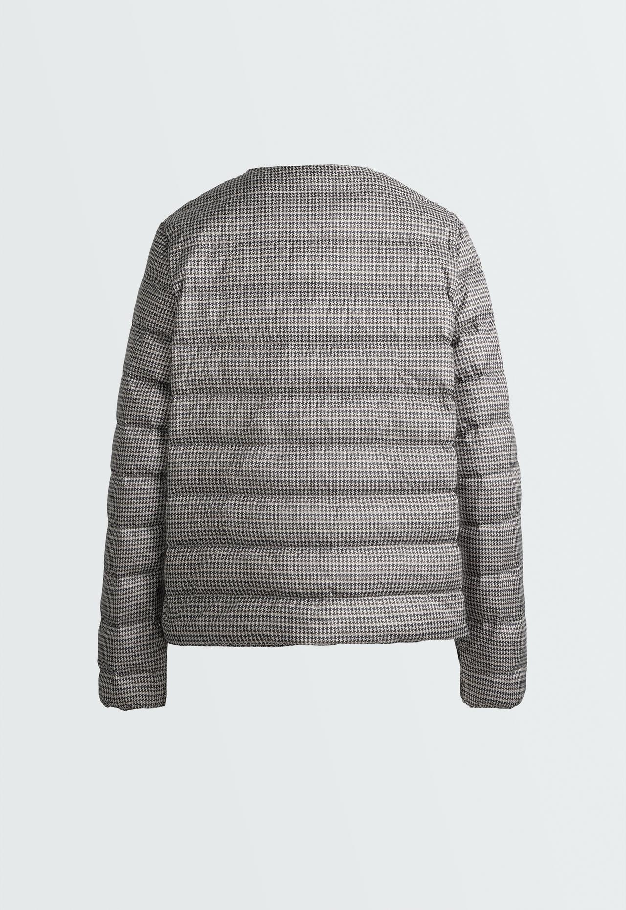 100% down padded packable jacket — TAUPE