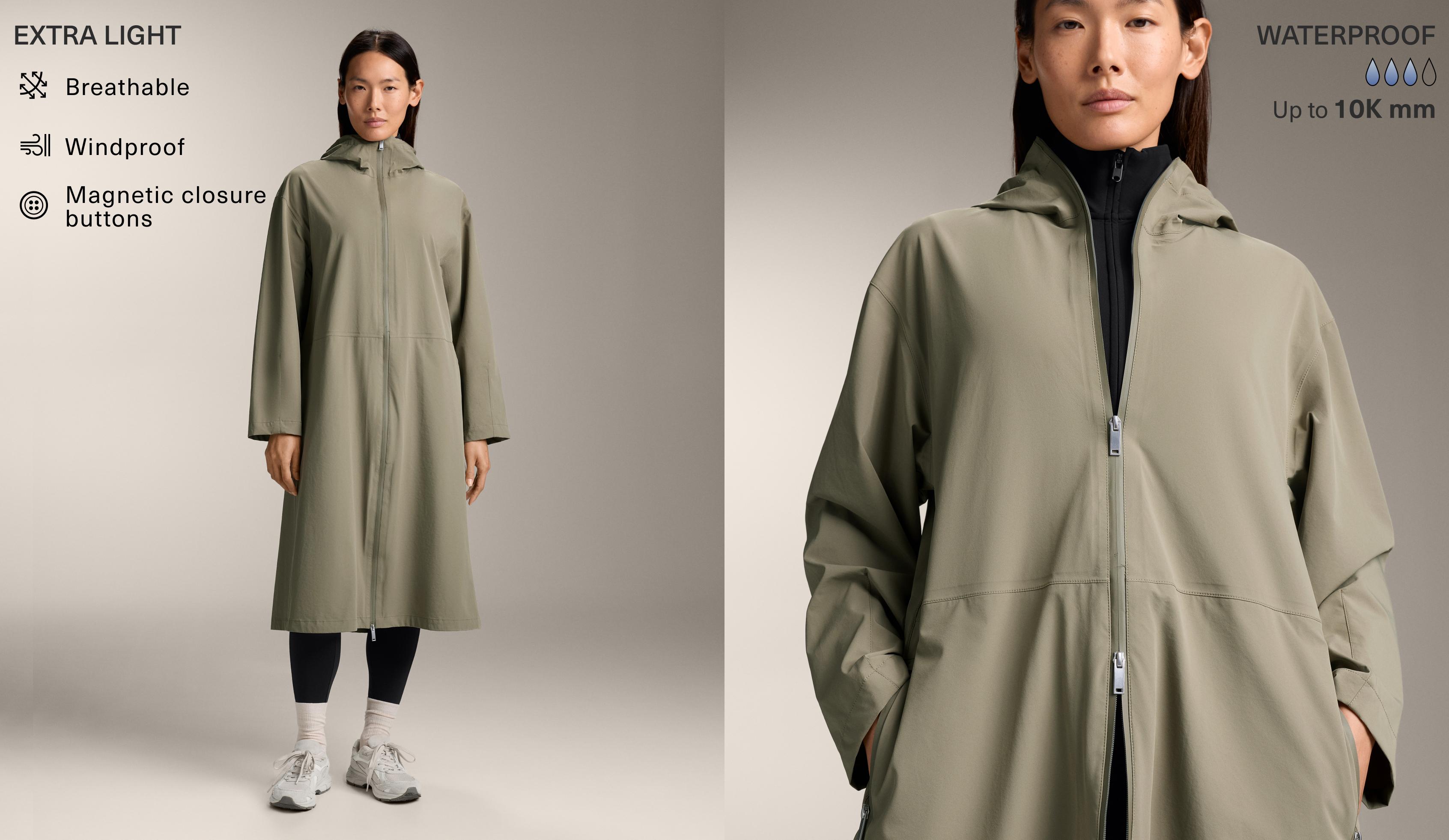 Long extra lightweight 10k waterproof jacket Long extra lightweight 10k waterproof jacket