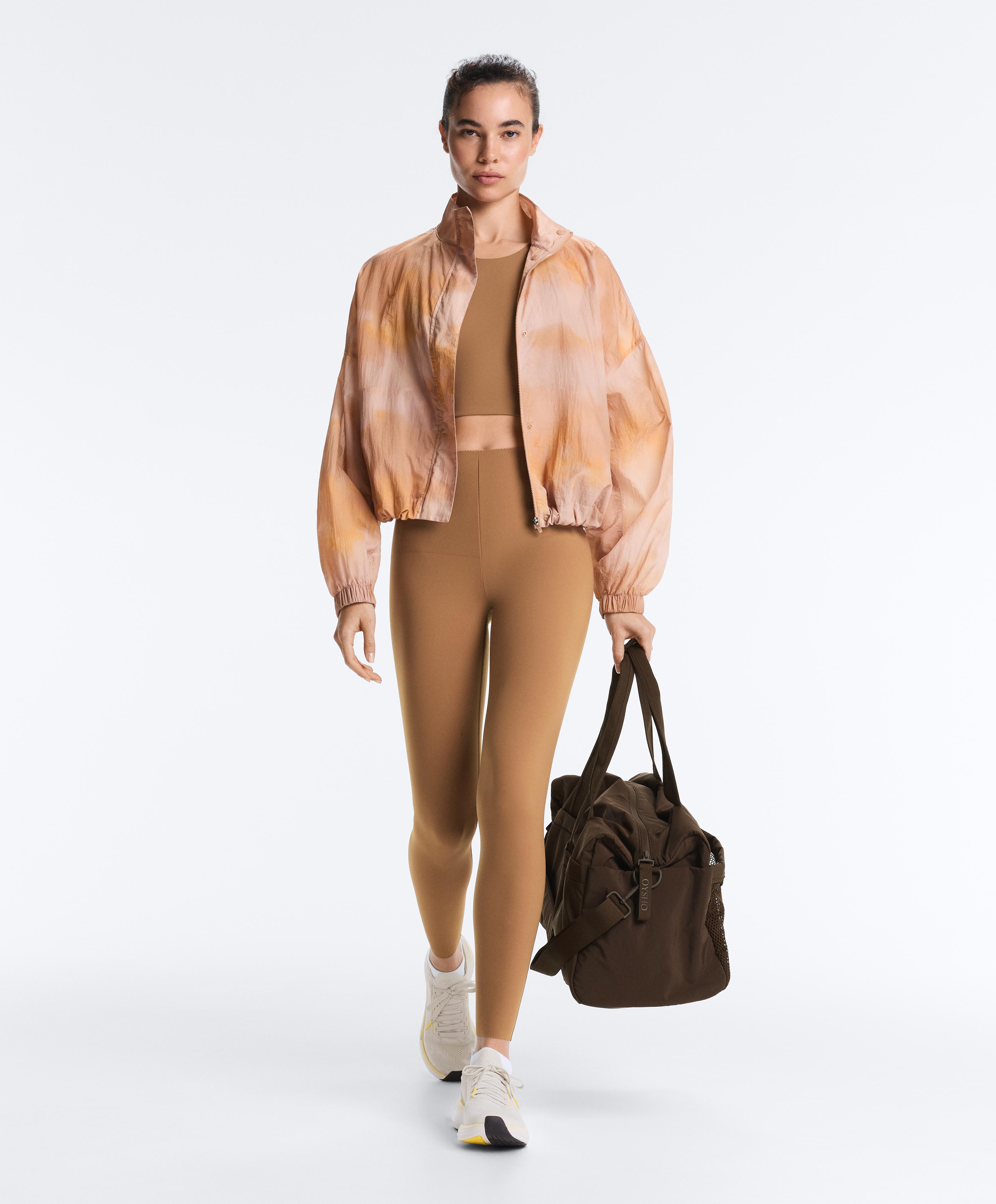 Light Touch crossover back tank top — PALE BROWN