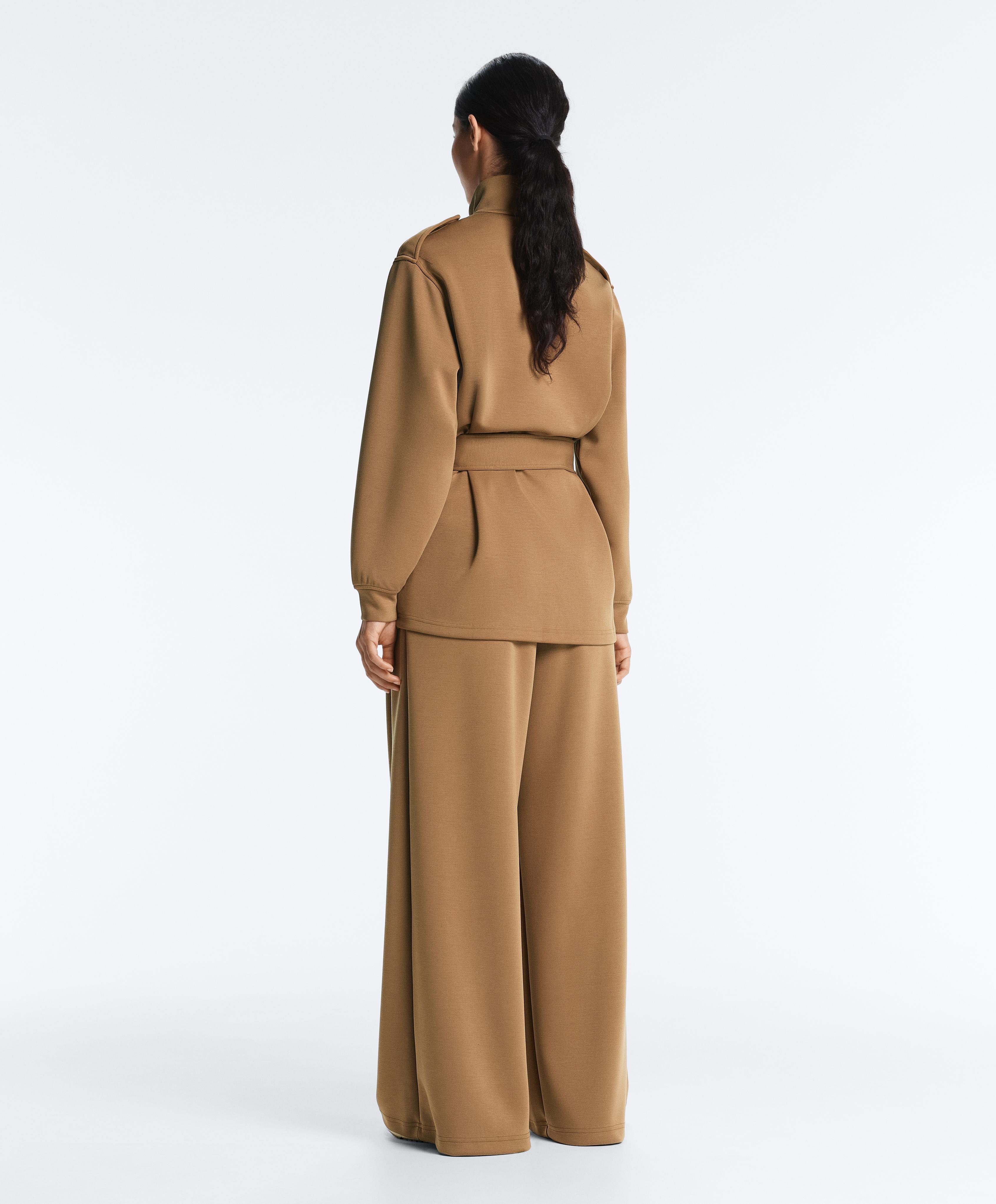 Long Utility jacket with twill belt — COPPER