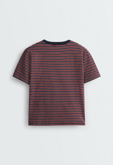 Striped regular-fit short-sleeved T-shirt — NAVY BLUE 6