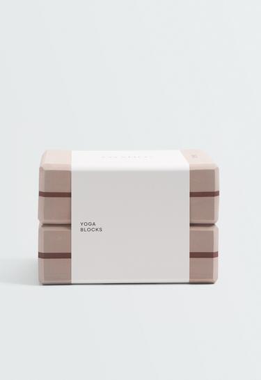 Yoga block pack — BEIGE-PINK 4