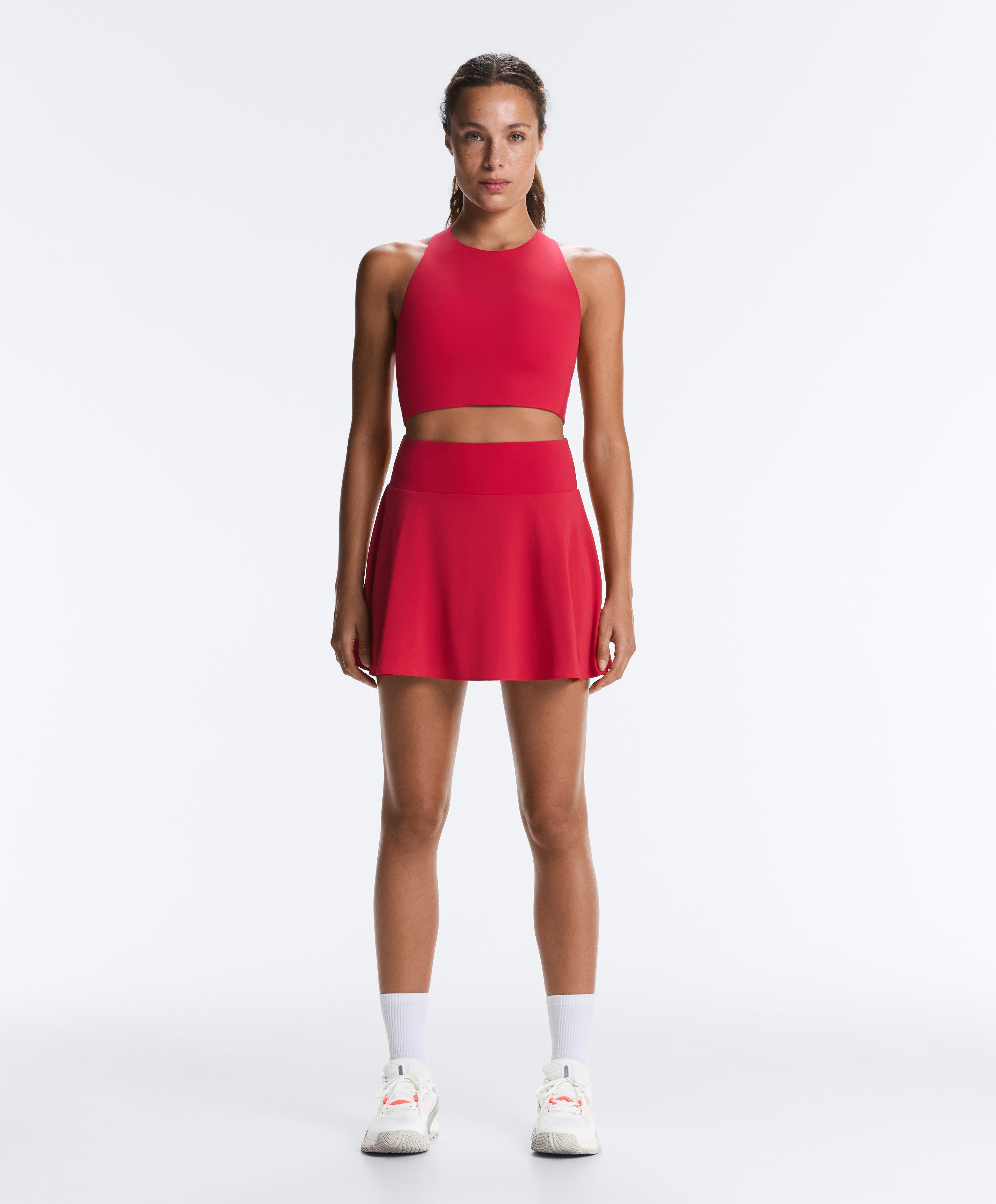 Light Touch crossover back tank top — RED