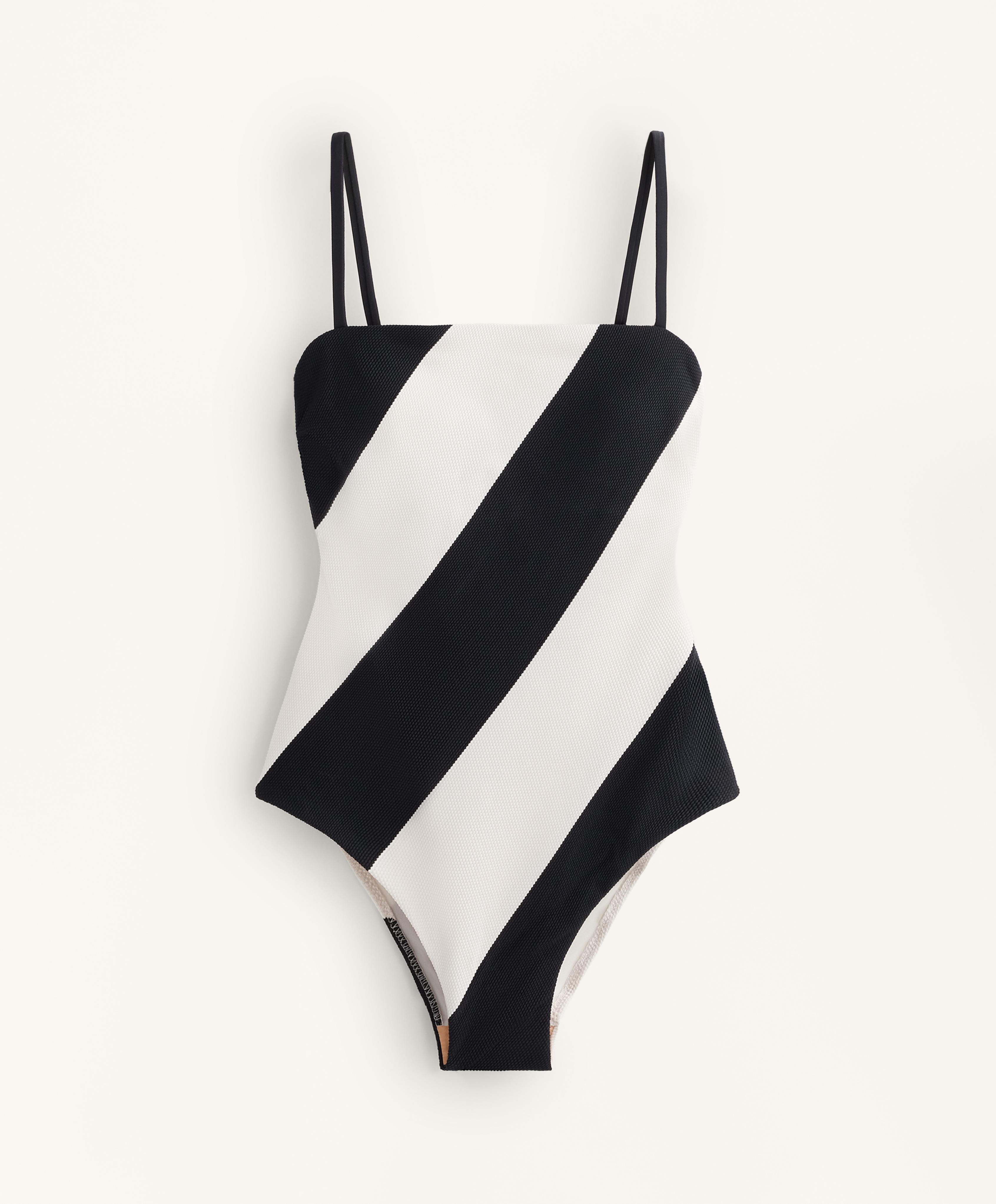 Bañador bandeau piqué raya diagonal