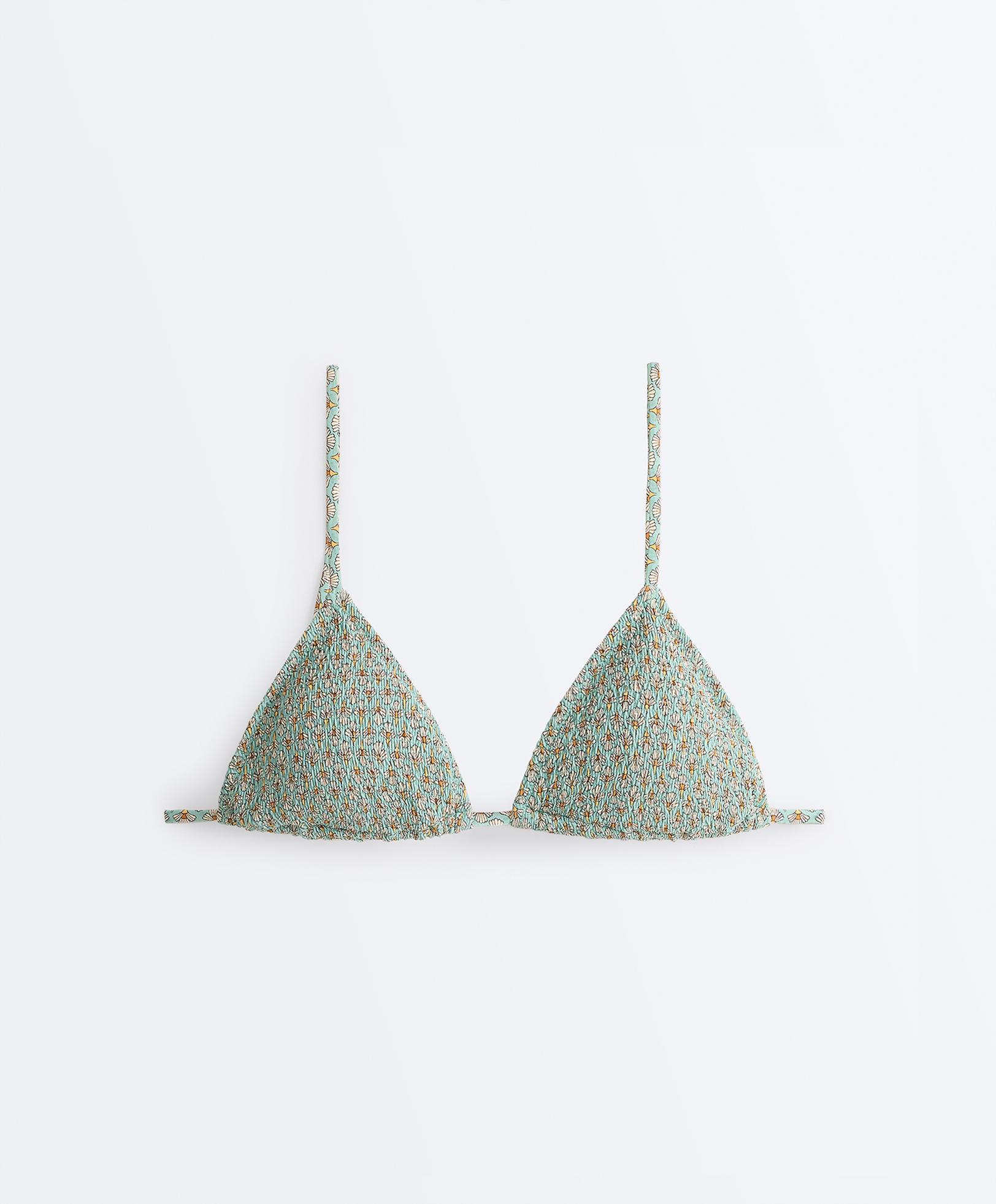 Smock triangle bikini — AQUA GREEN