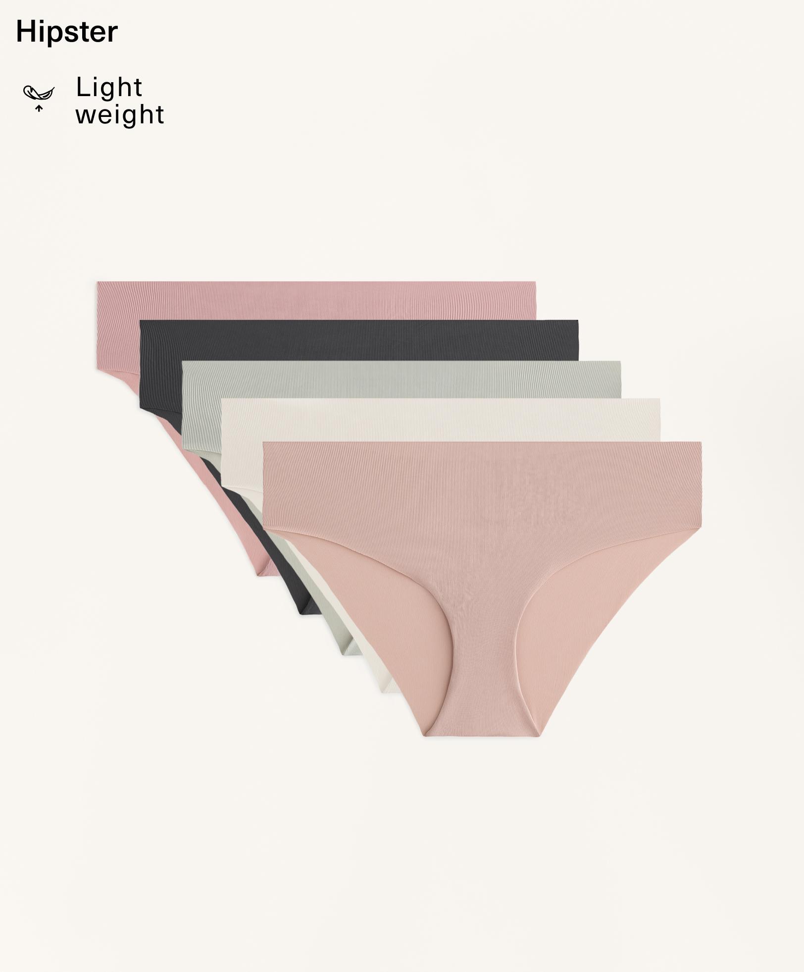 5 lightweight laser-cut polyamide blend hipster briefs