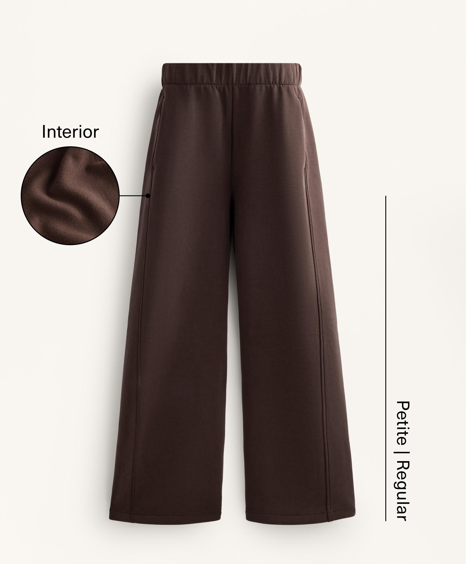 Straight-leg trousers with brushed modal