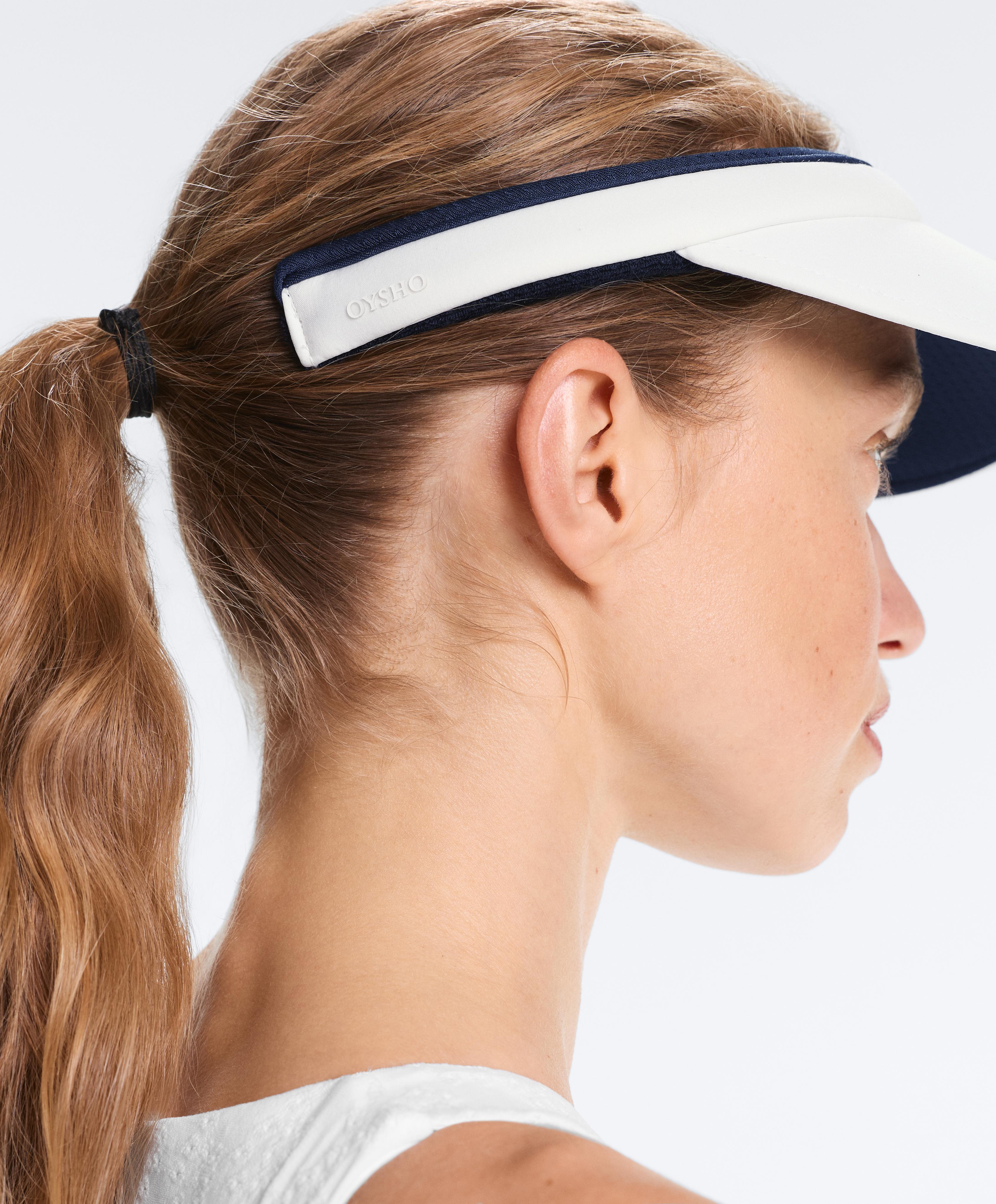 Contrast sports visor — WHITE