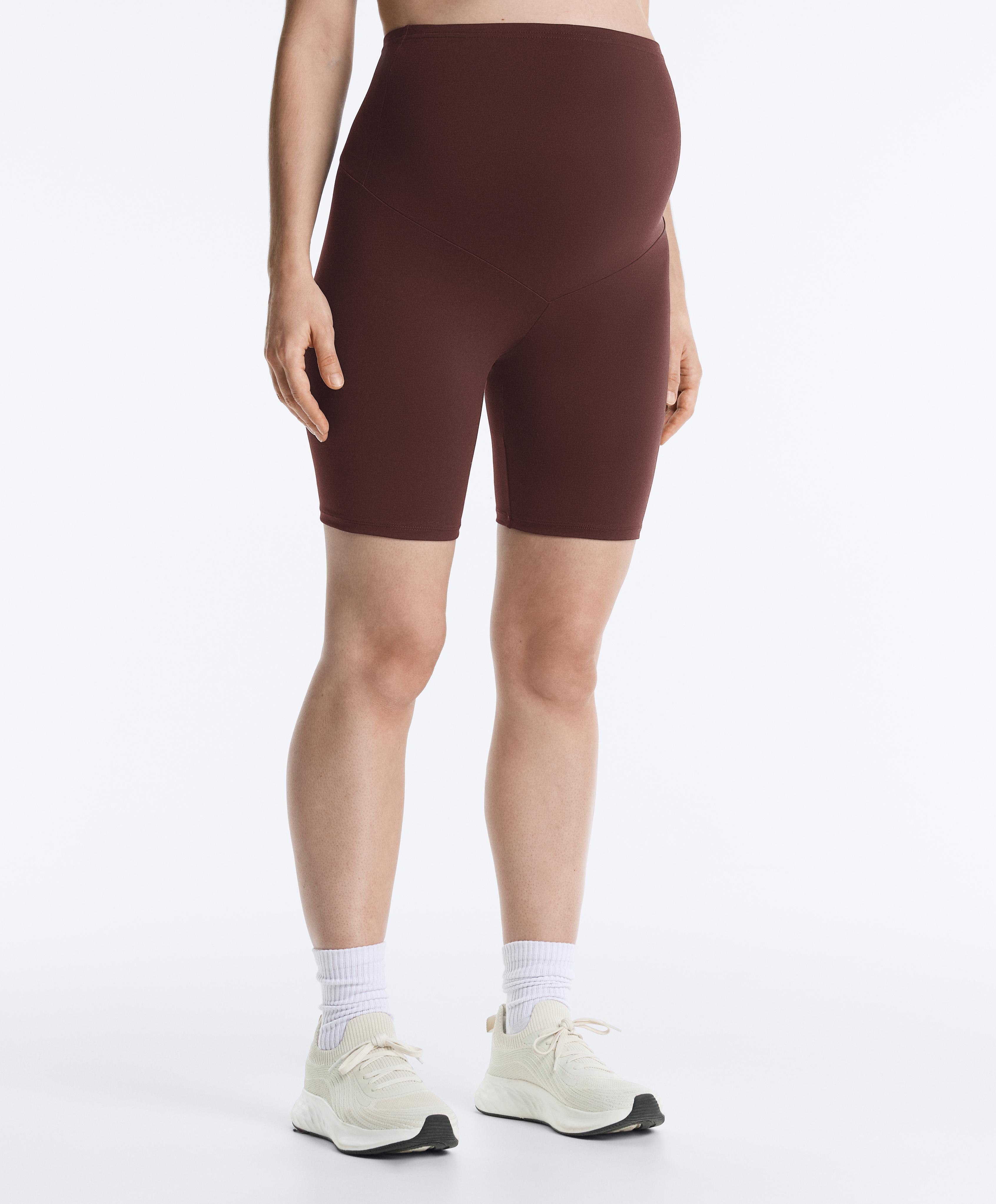 Maternity Comfortlux 20cm cycle leggings — CHOCOLATE