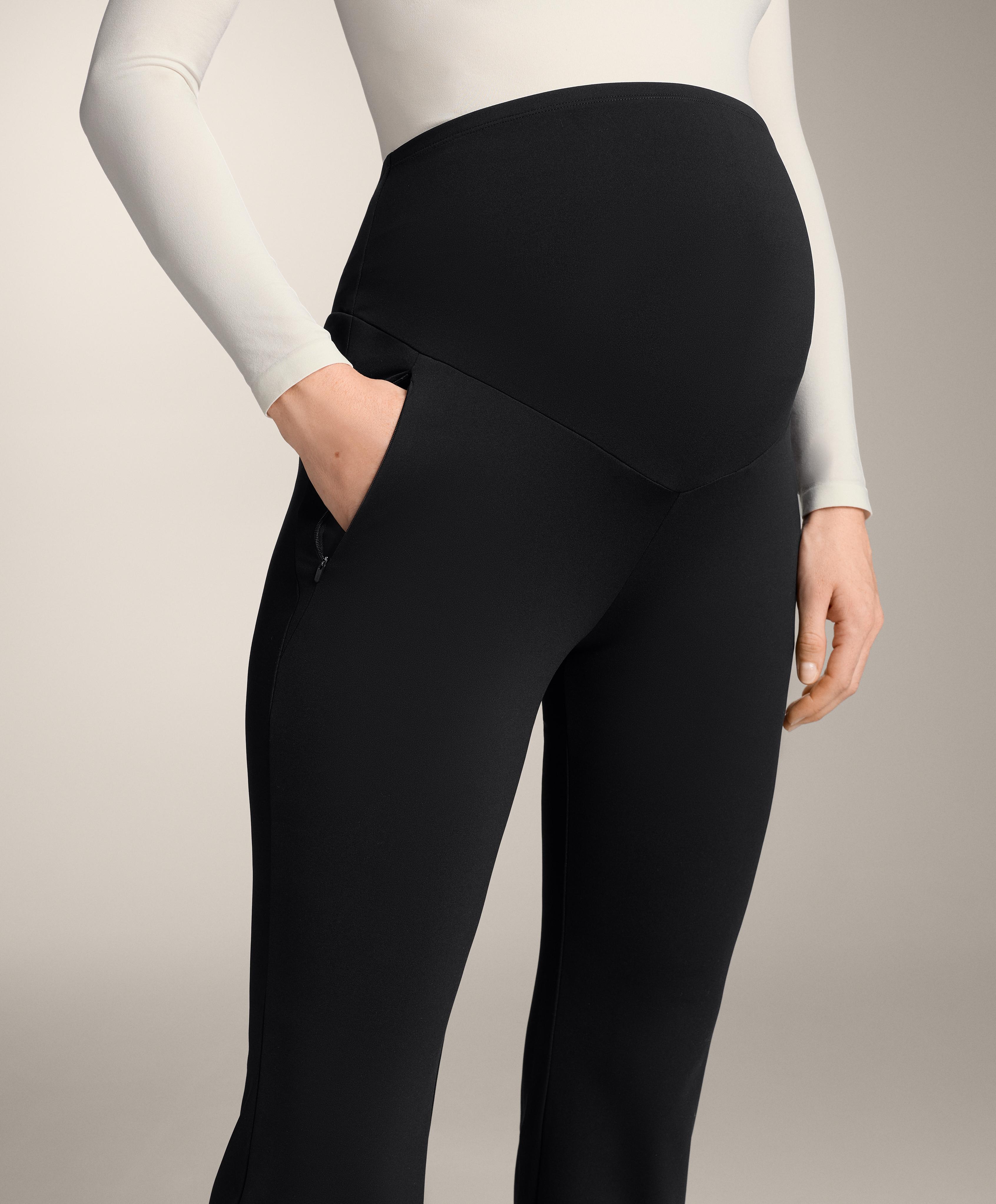 Warm flare maternity trousers — BLACK