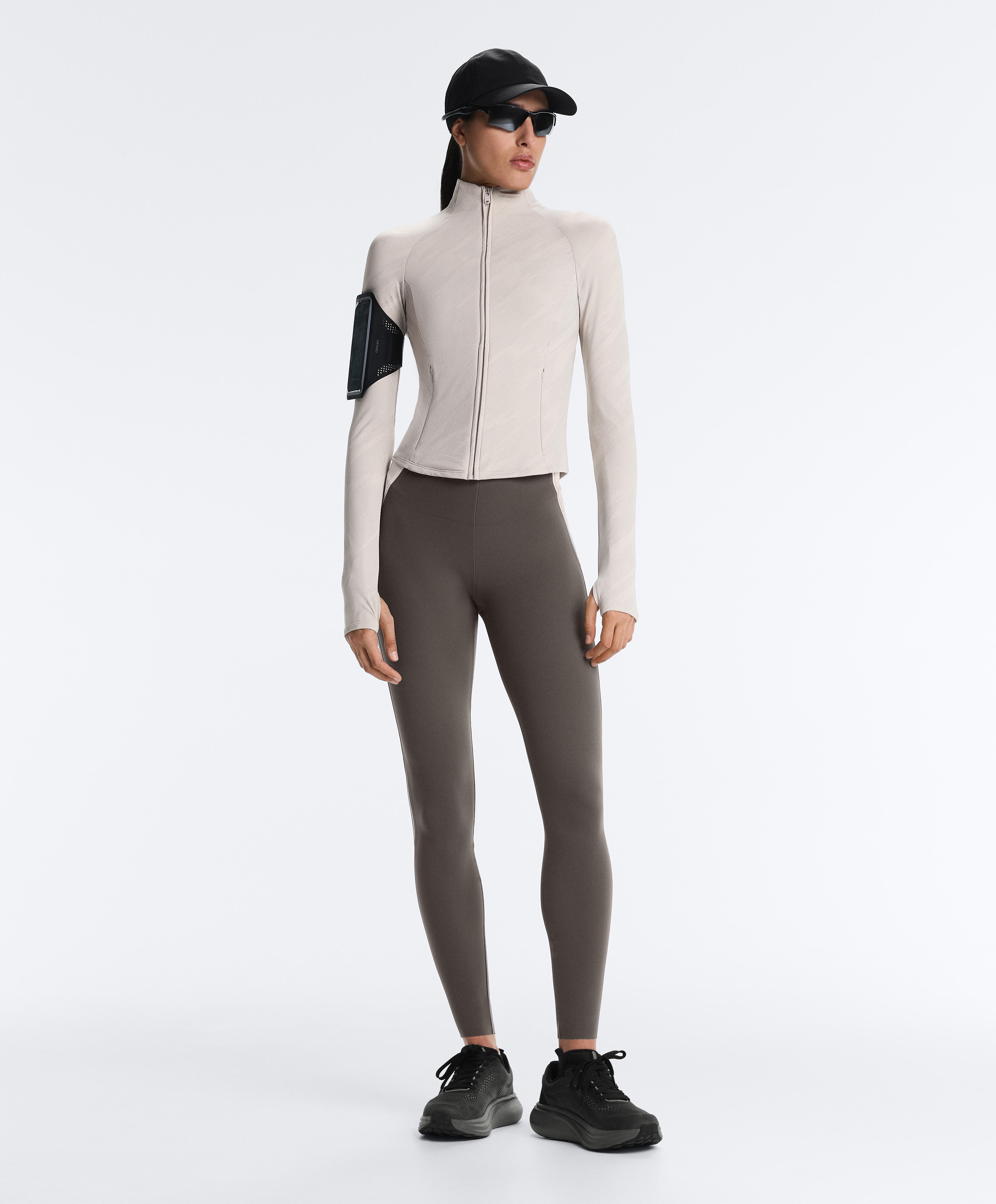 Light warm reflective technical jacket — TAUPE