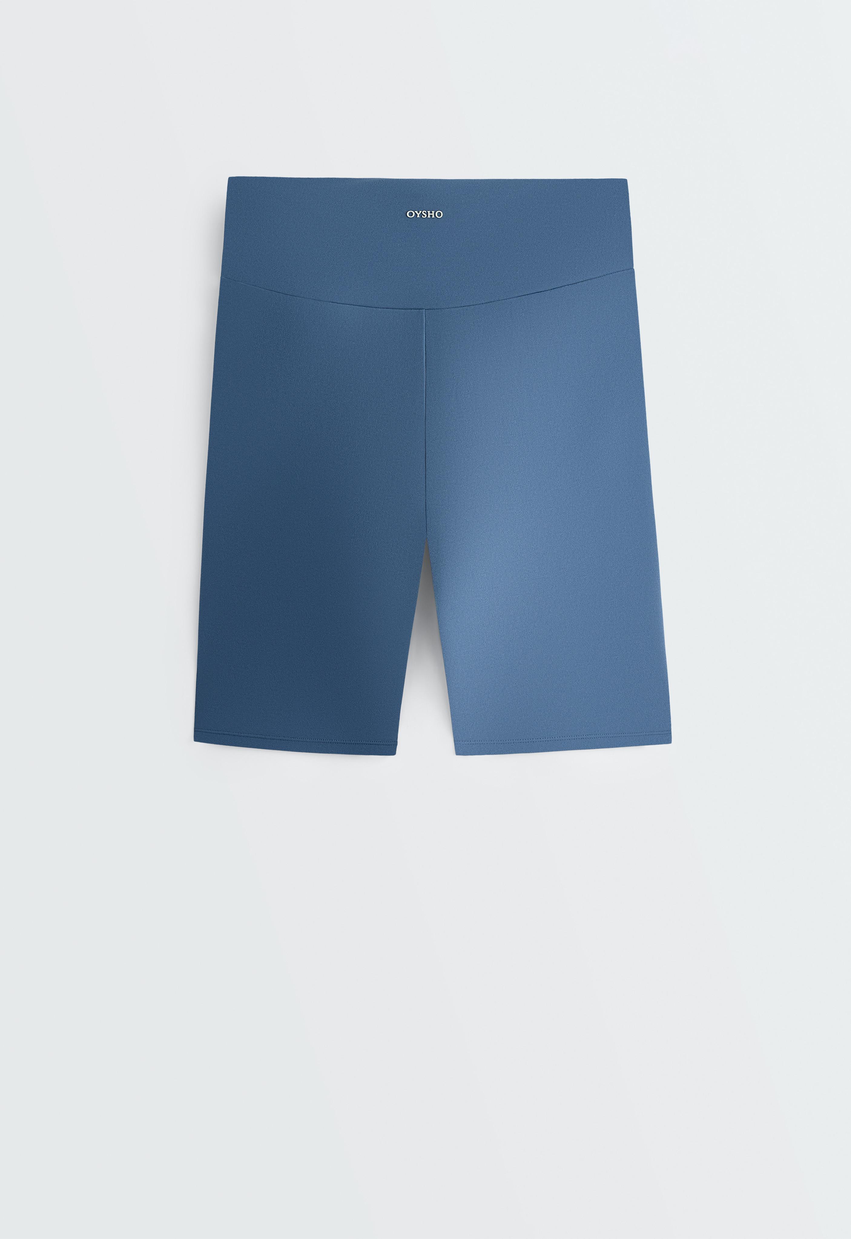 Comfortlux high-rise 20cm biker leggings — MID GREY-BLUE