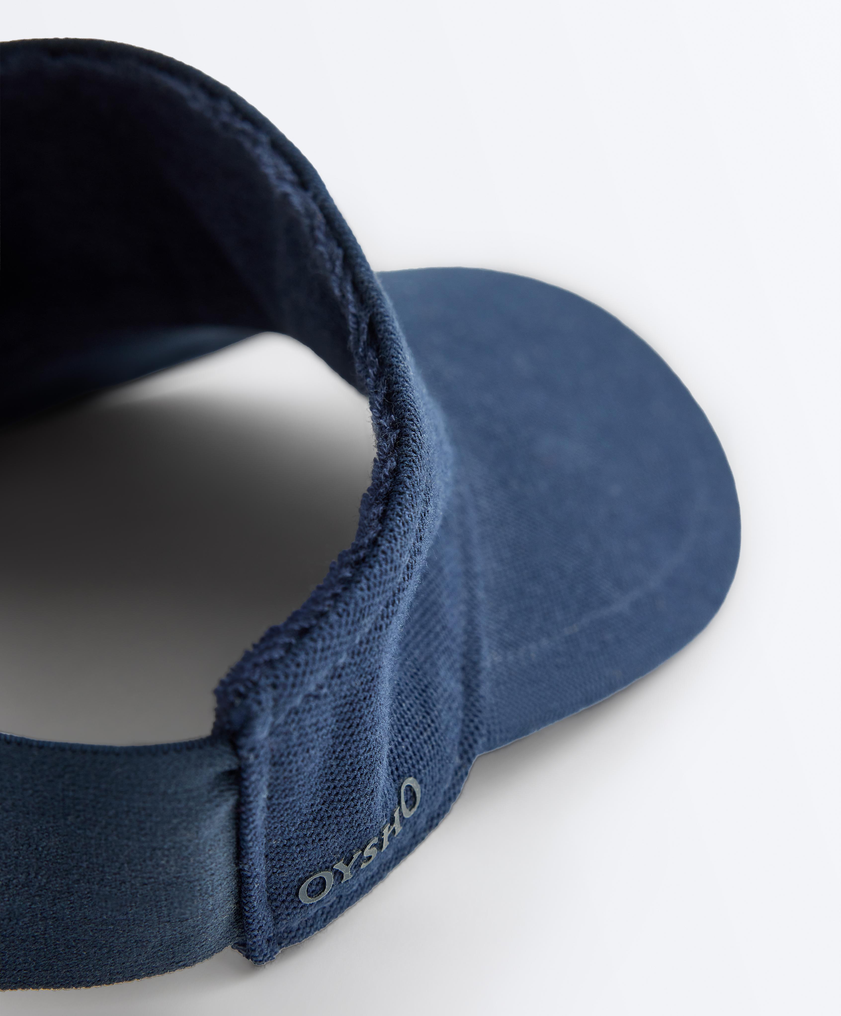 Cotton-blend piqué sports visor — NAVY BLUE