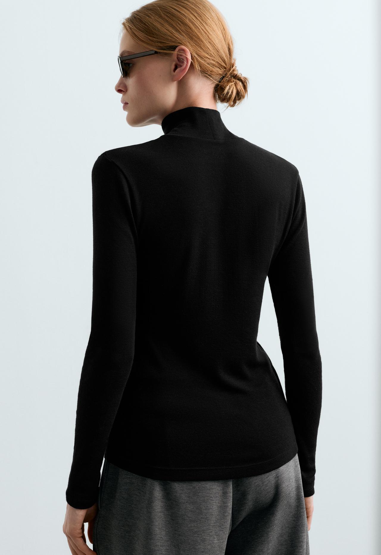 T-shirt base layer rib — BLACK