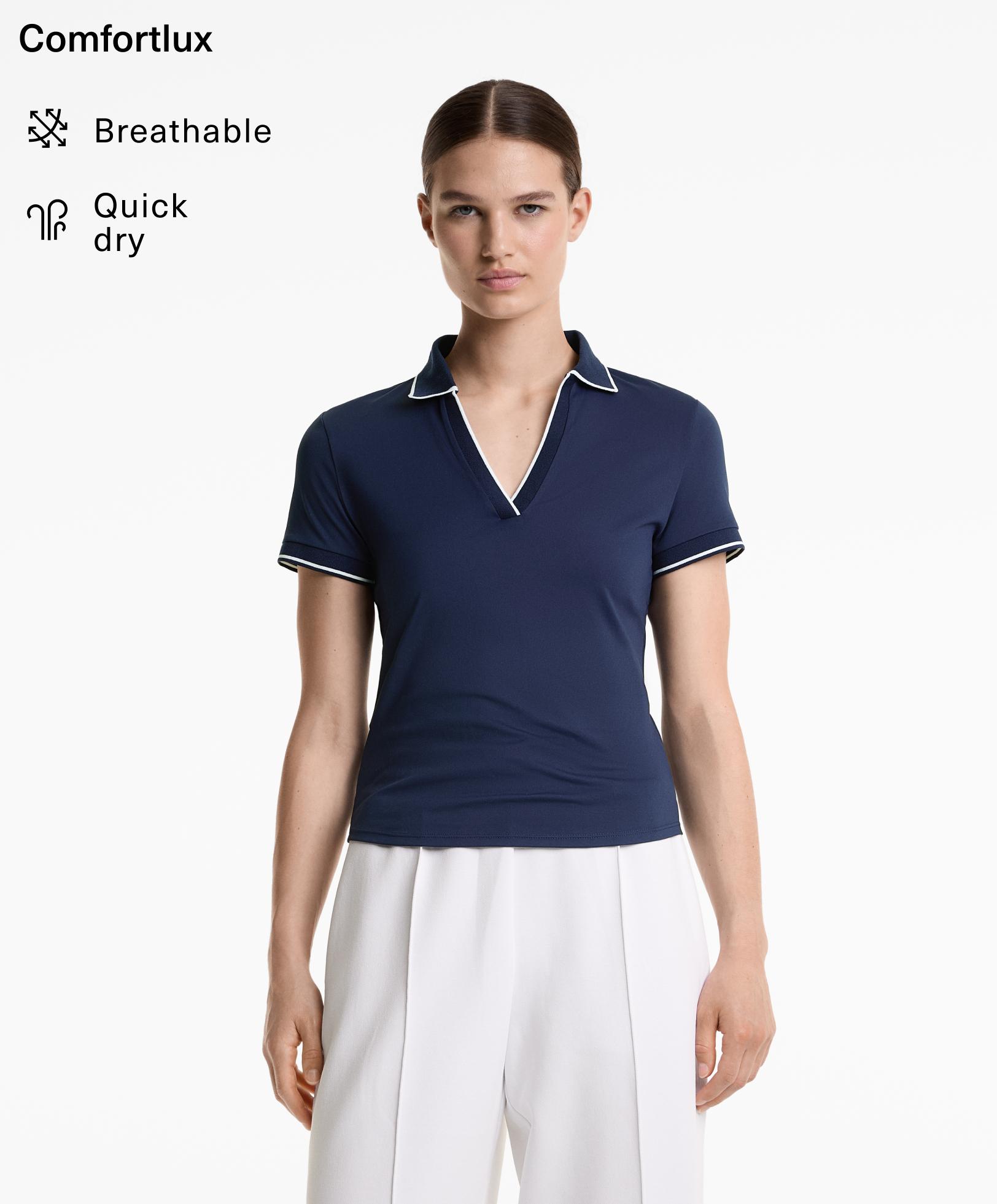 Short-sleeved piping Comfortlux polo shirt