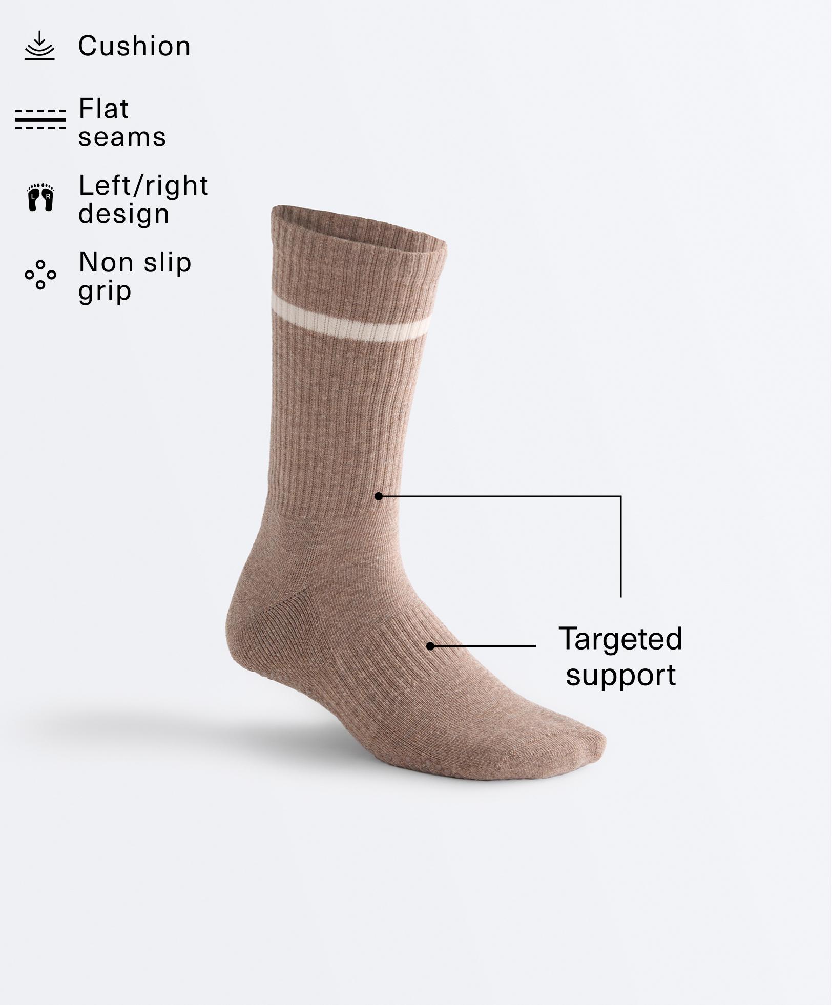 2 pairs of classic yoga and Pilates cotton blend socks