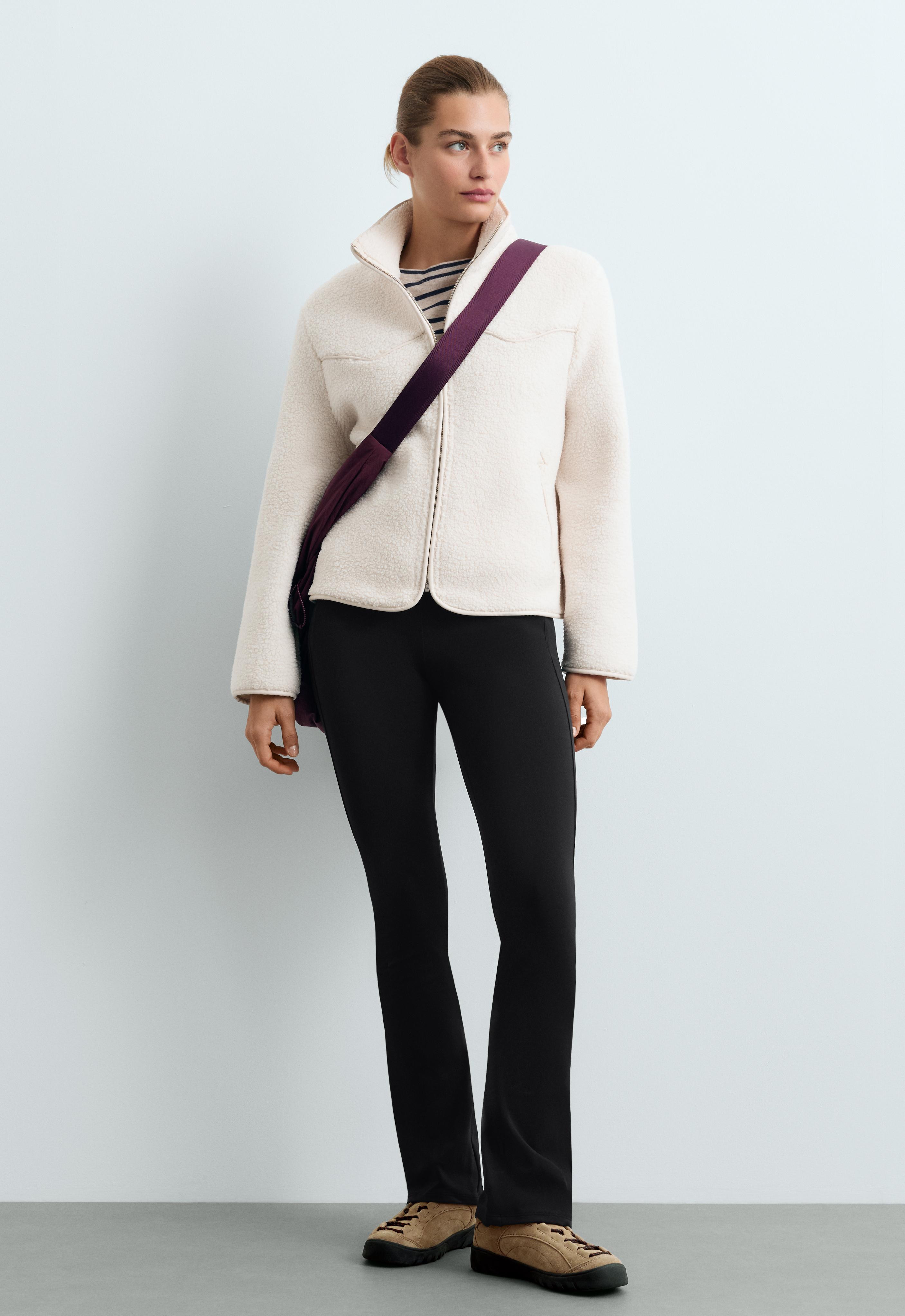 High rise Warm Flare trousers with zips High rise Warm Flare trousers with zips