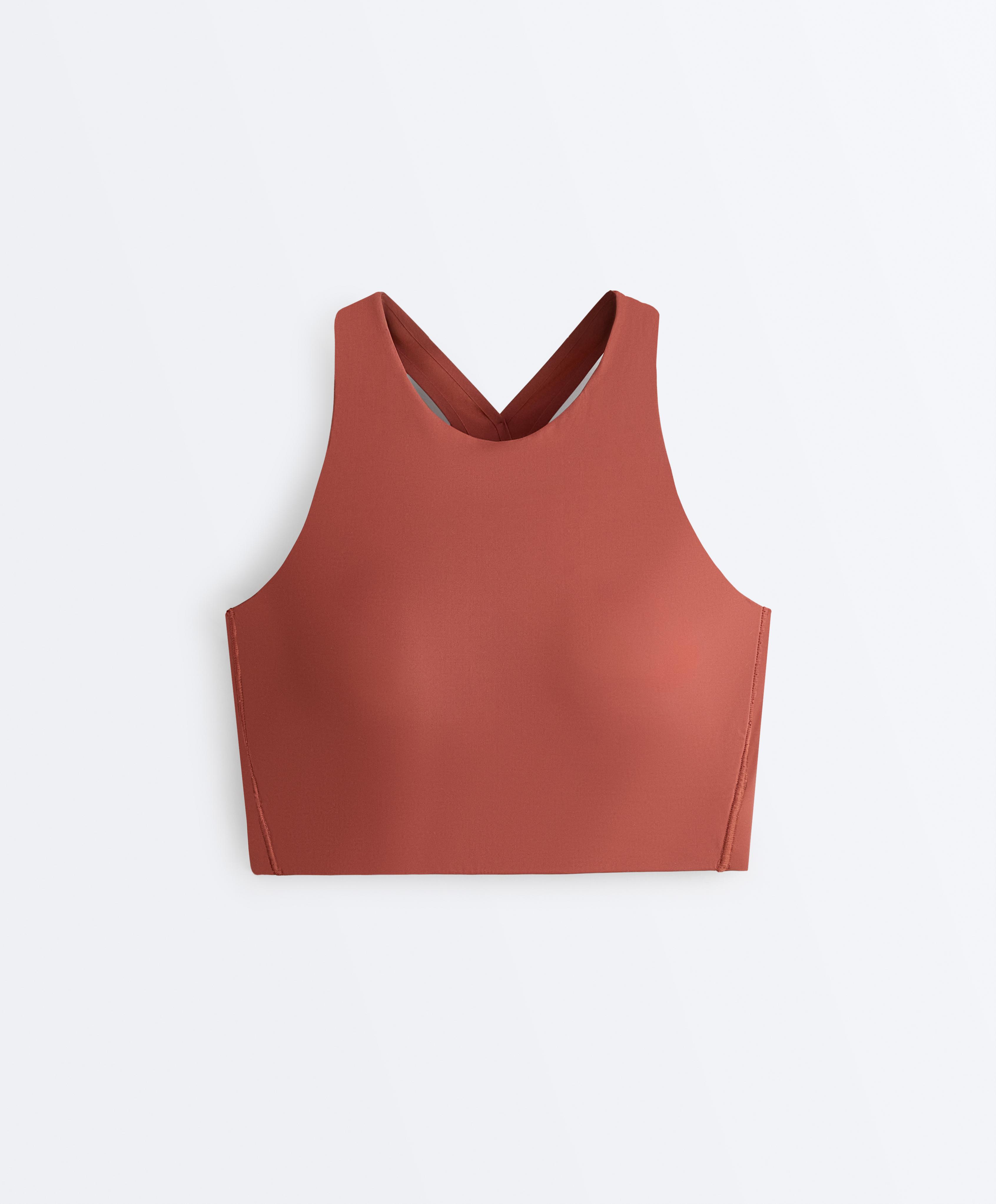 Light Touch crossover back tank top — WASHED TERRACOTTA