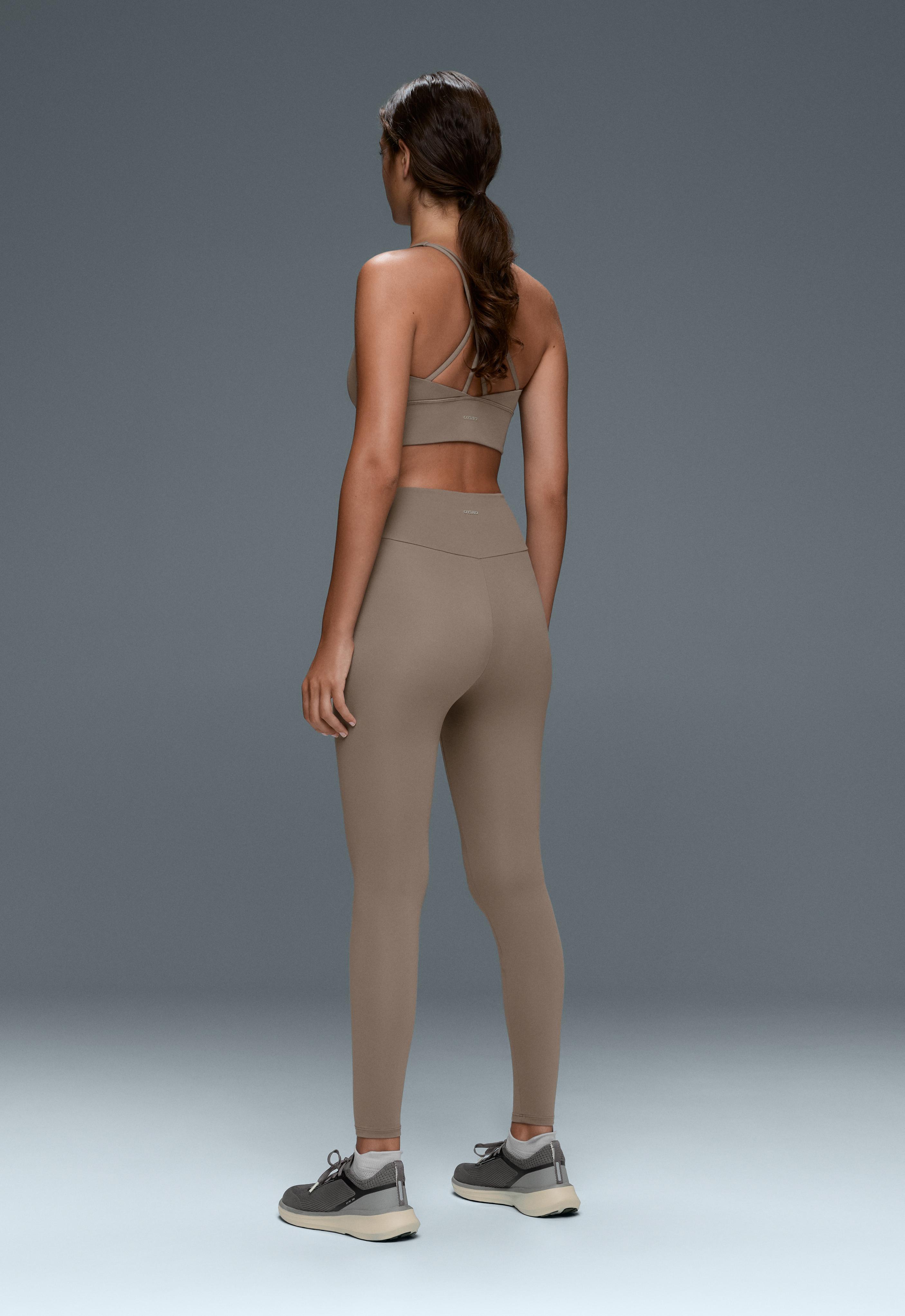 Comfortlux high-waisted ankle-length leggings — DARK MINK