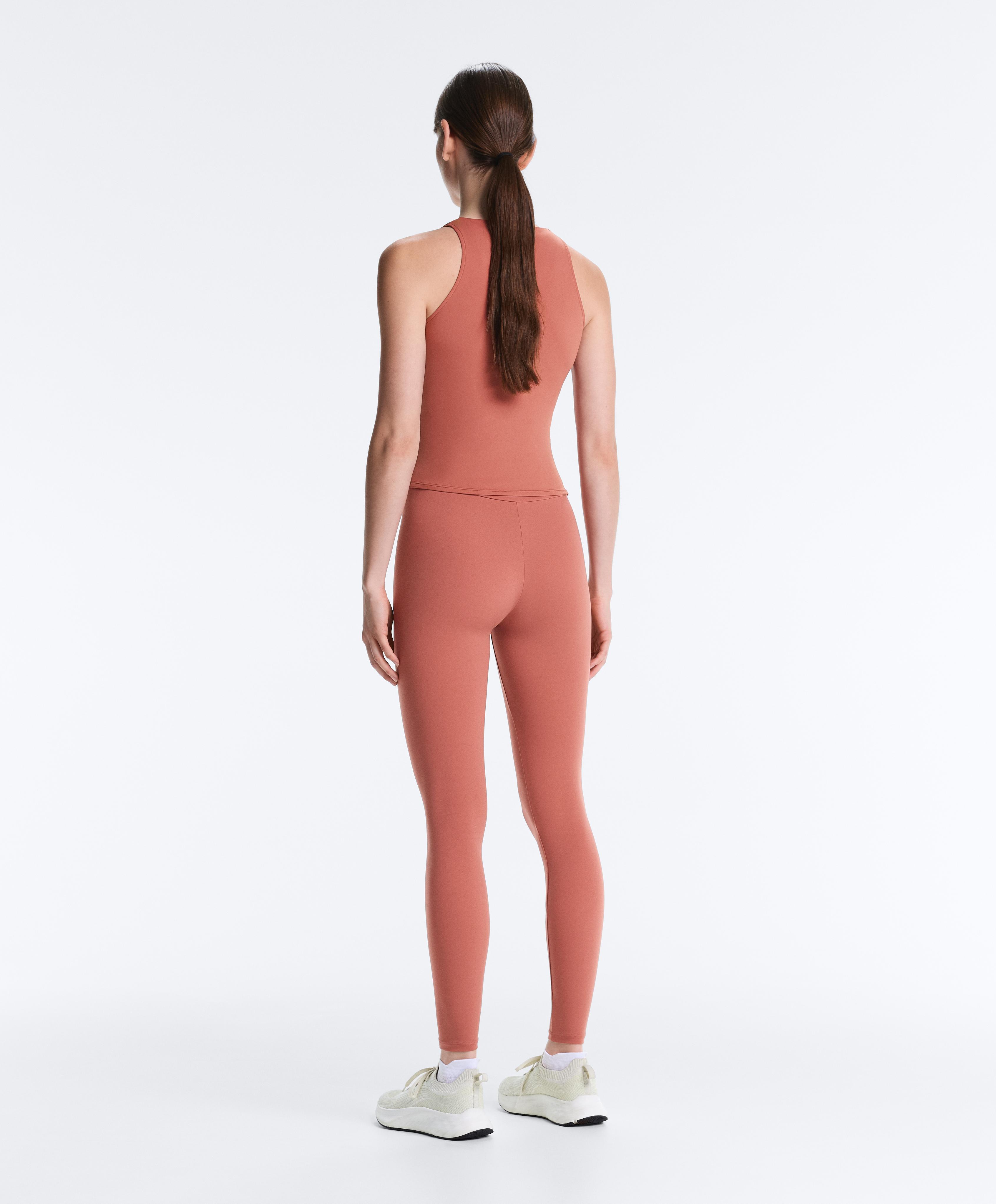 Cross-over sleeveless Comfortlux T-shirt — ROSETTE BLUSH