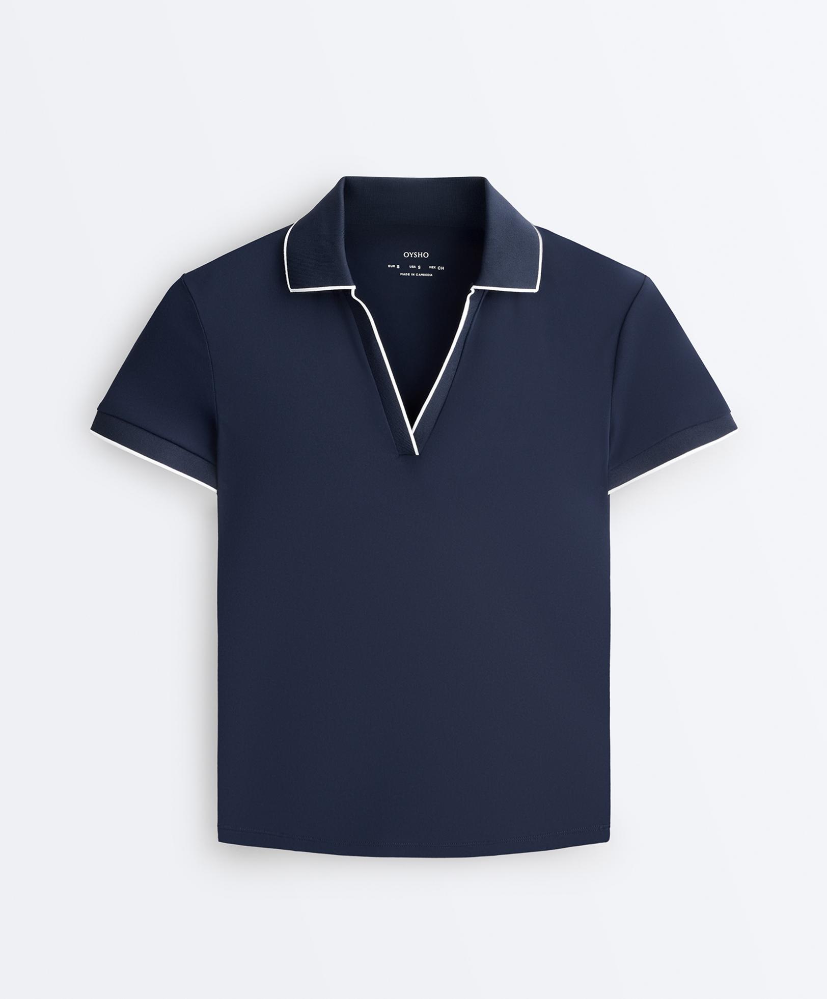 Short-sleeved Comfortlux polo shirt — NAVY BLUE
