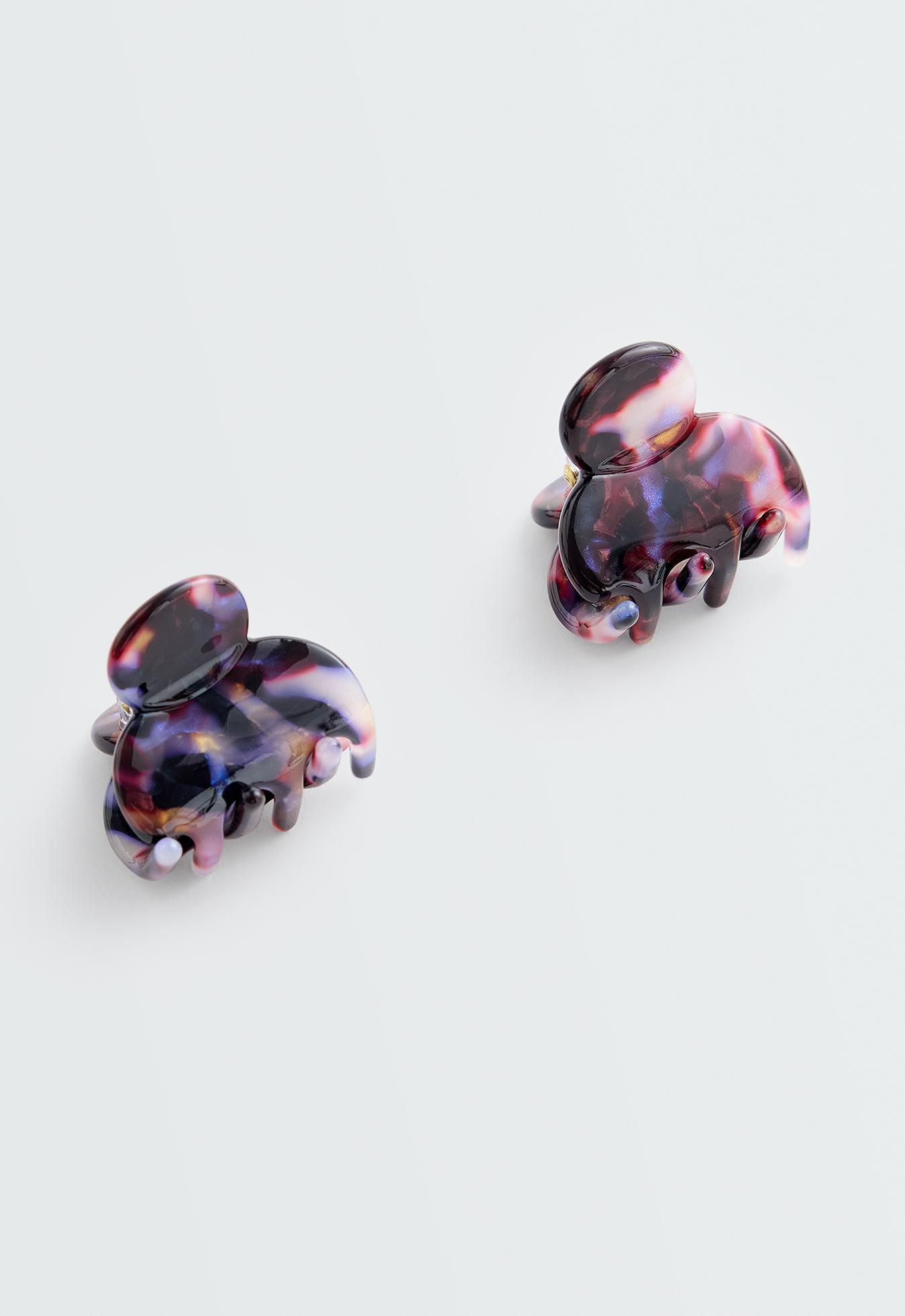 2 mini hair claws — ORCHID