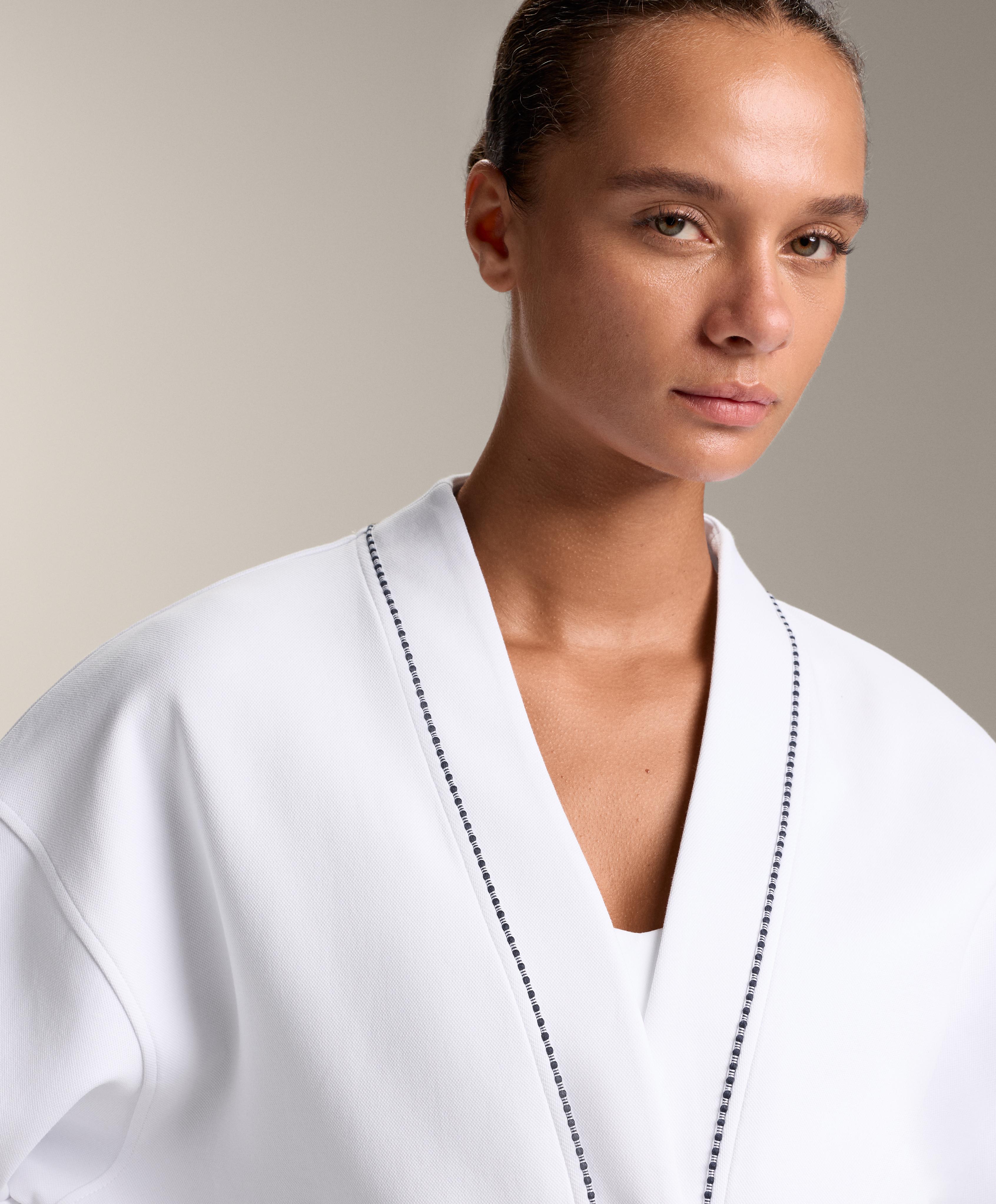 Кардиган из плотной ткани пике на основе смесового хлопка - Распродажа Кардиган из плотной ткани пике на основе смесового хлопка - Распродажа